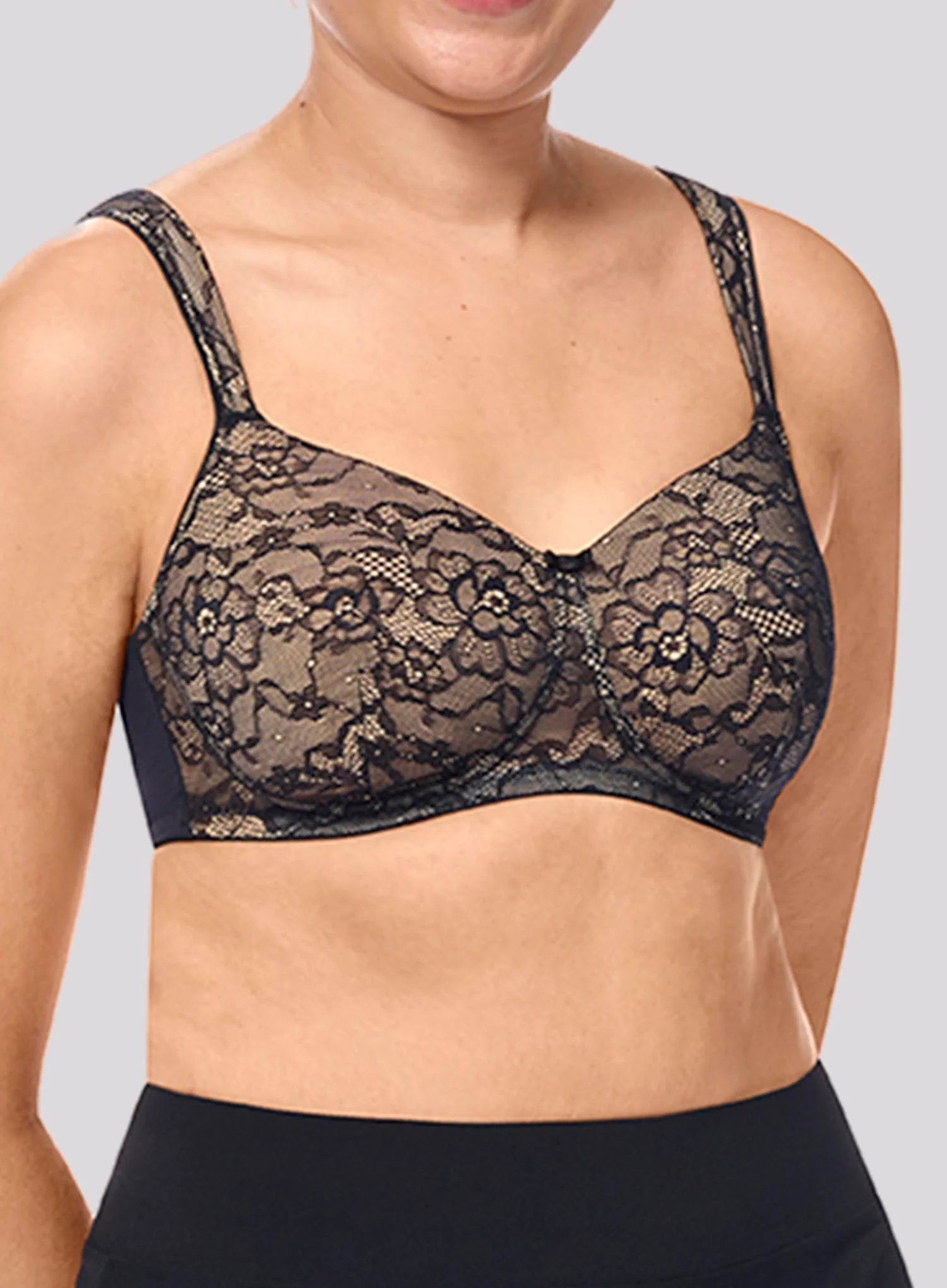 Amoena: Camilla Soft Padded Bra Black Sand - Image 3