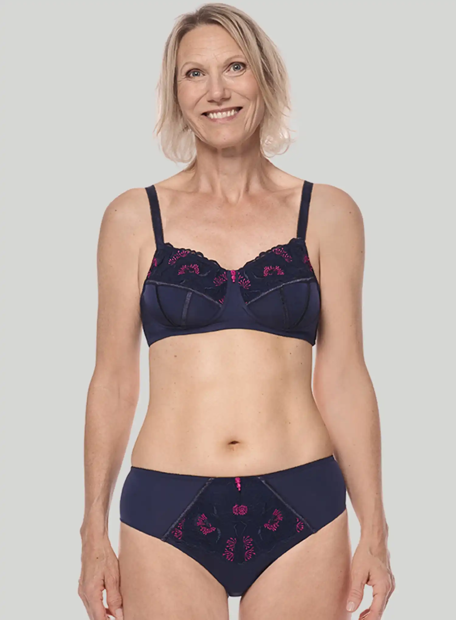 Amoena: Delila Brief Blue Magenta