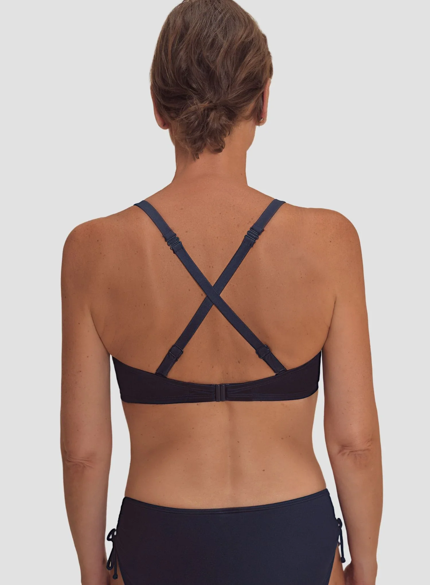Amoena: Lazio Non Wired Mastectomy Bikini Top Dark Blue - Image 3