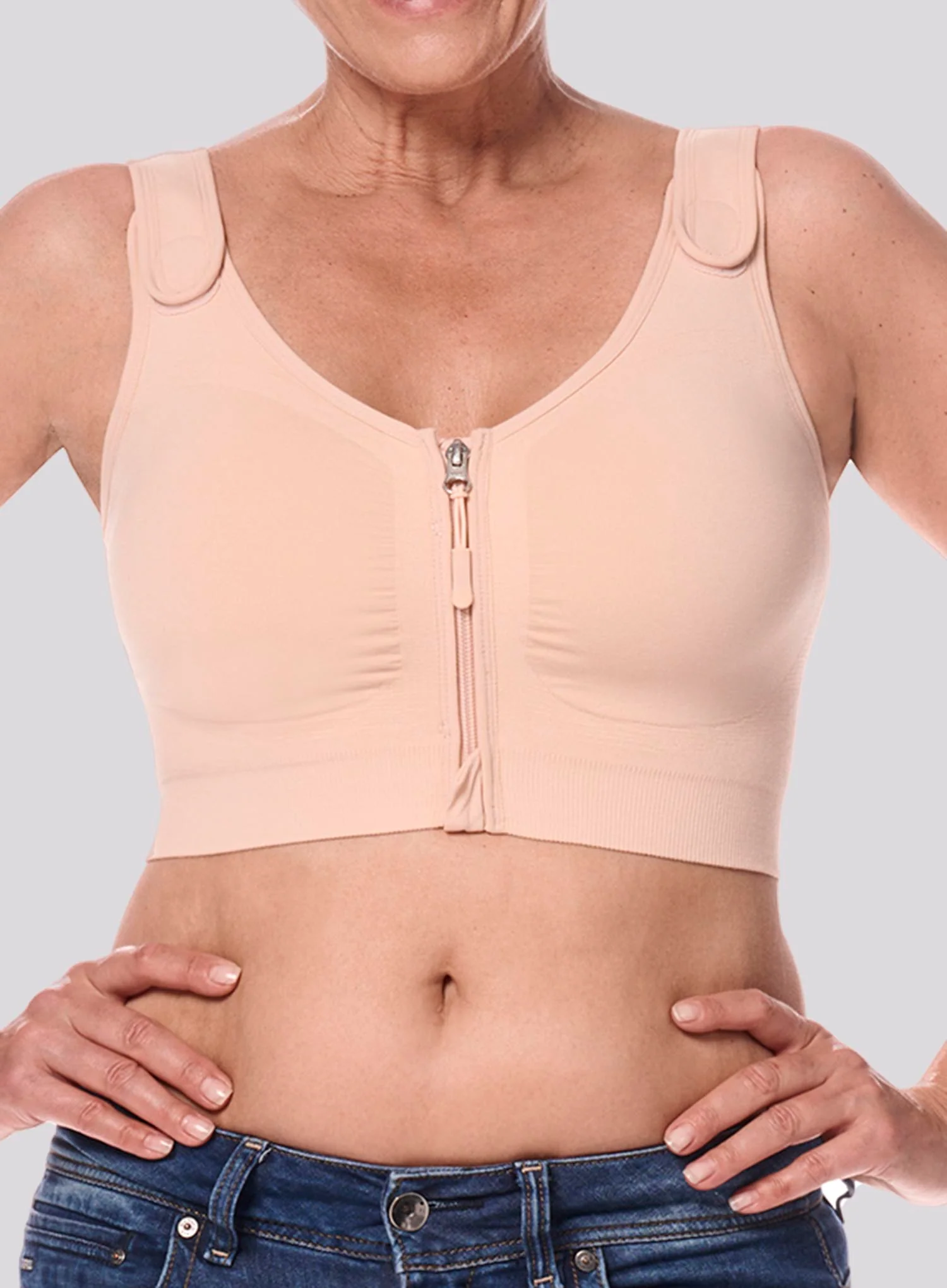 Amoena: Leyla Low Compression Bra Rose Nude - Image 4