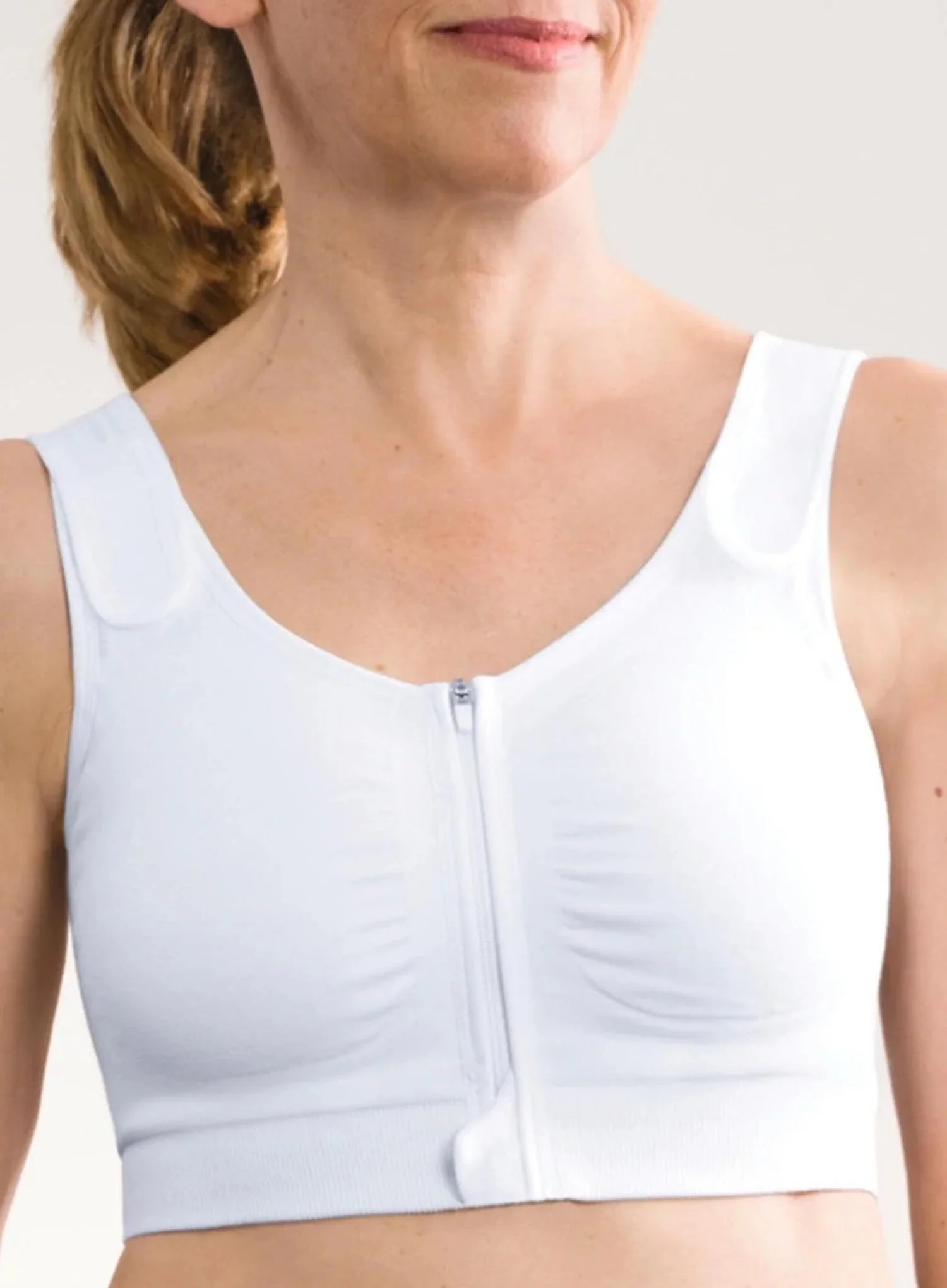 Amoena: Leyla Low Compression Bra White - Image 3