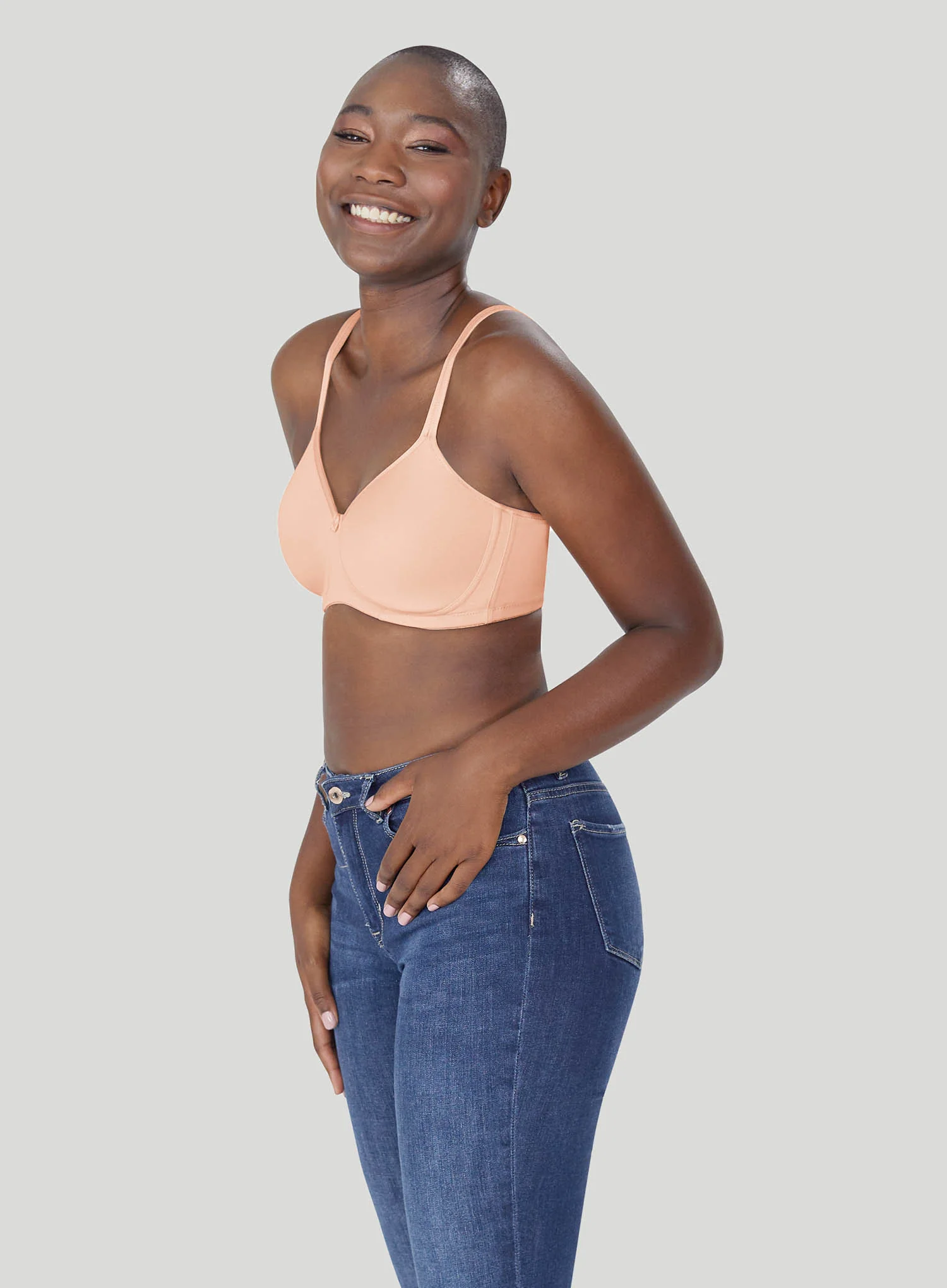 Amoena: Mara Soft Cup Padded Mastectomy Bra Blush - Image 2