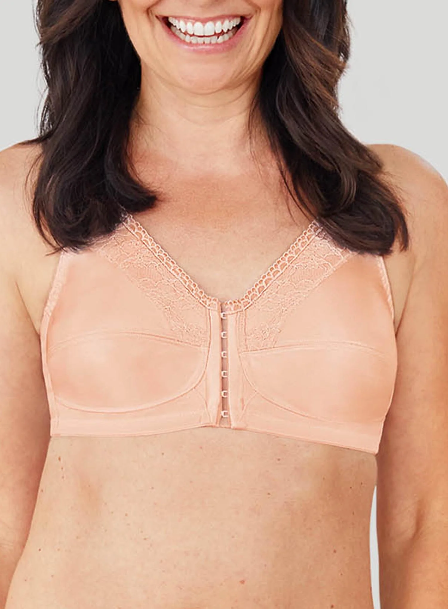 Amoena: Nancy Soft Cup Front Opening Mastectomy Bra Blush - Image 4