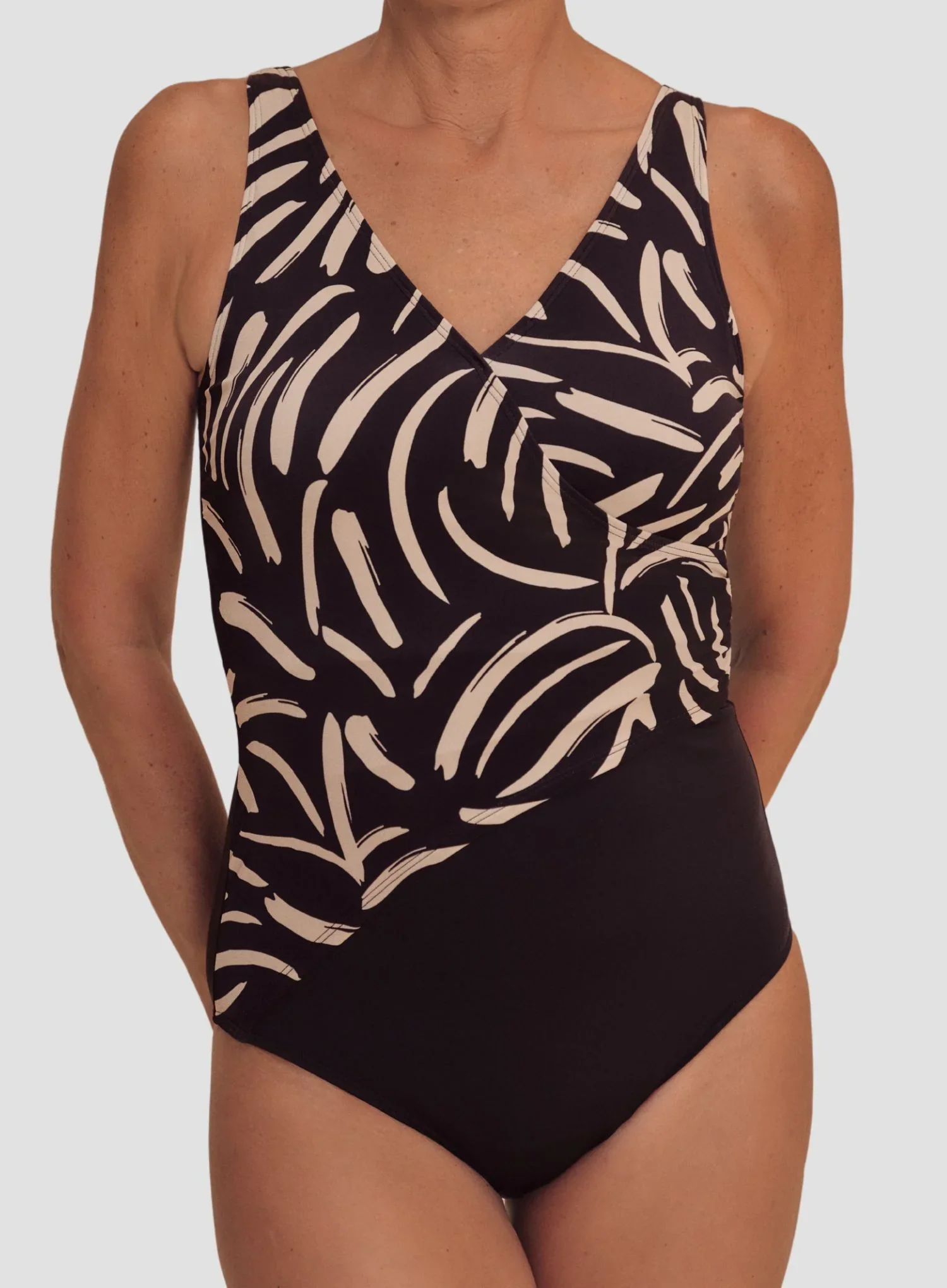 Amoena: Turin Full Bodice Mastectomy One Piece Quartz Sand - Image 3