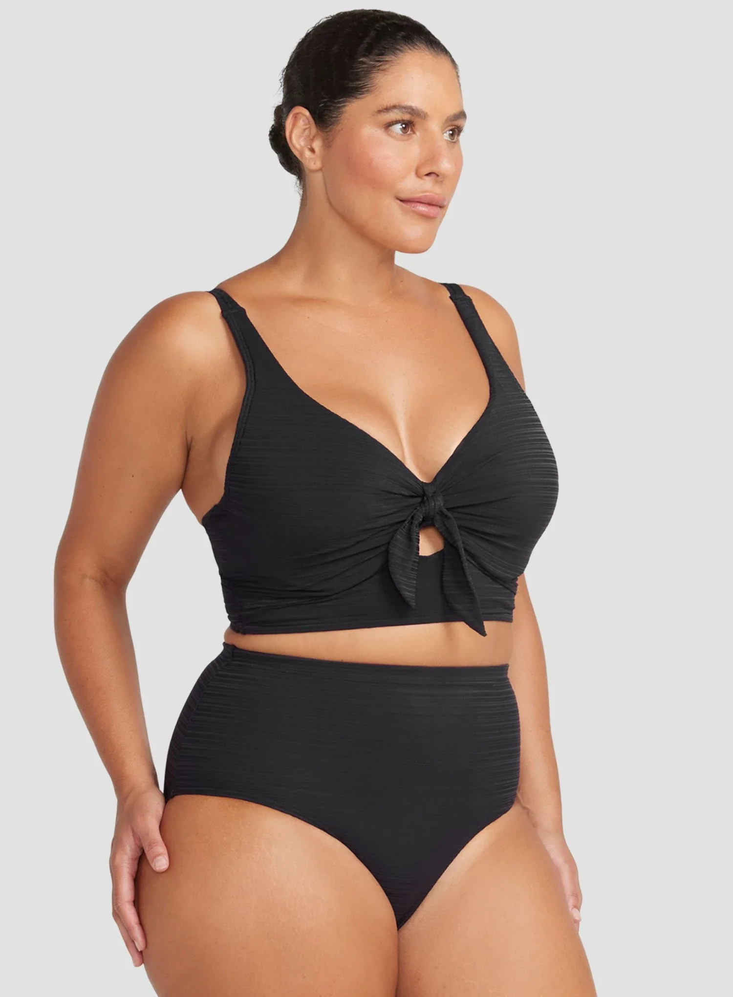Artesands: Aria Cezanne Underwired Midriff Bikini Top Black - Image 4