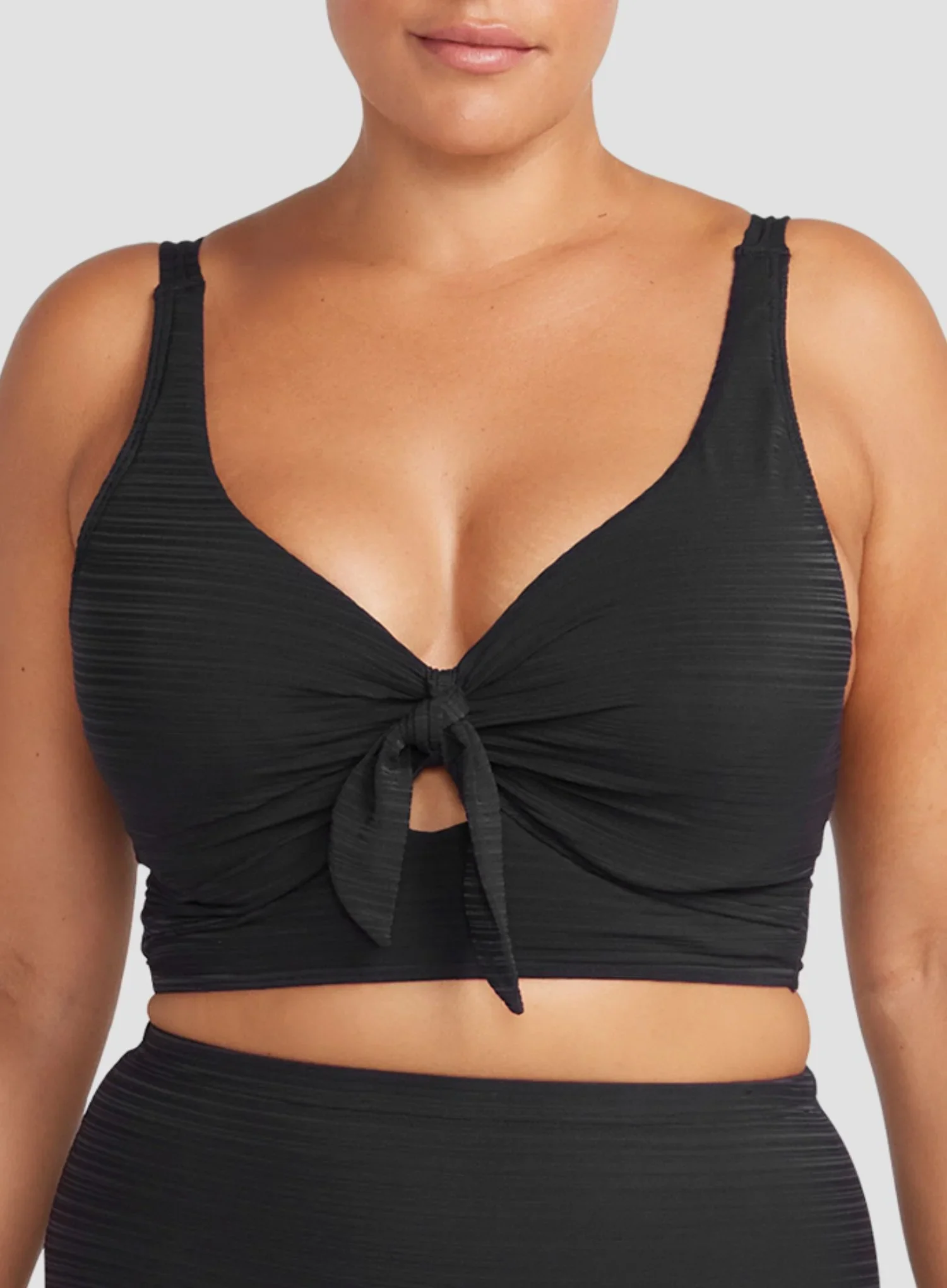 Artesands: Aria Cezanne Underwired Midriff Bikini Top Black - Image 5