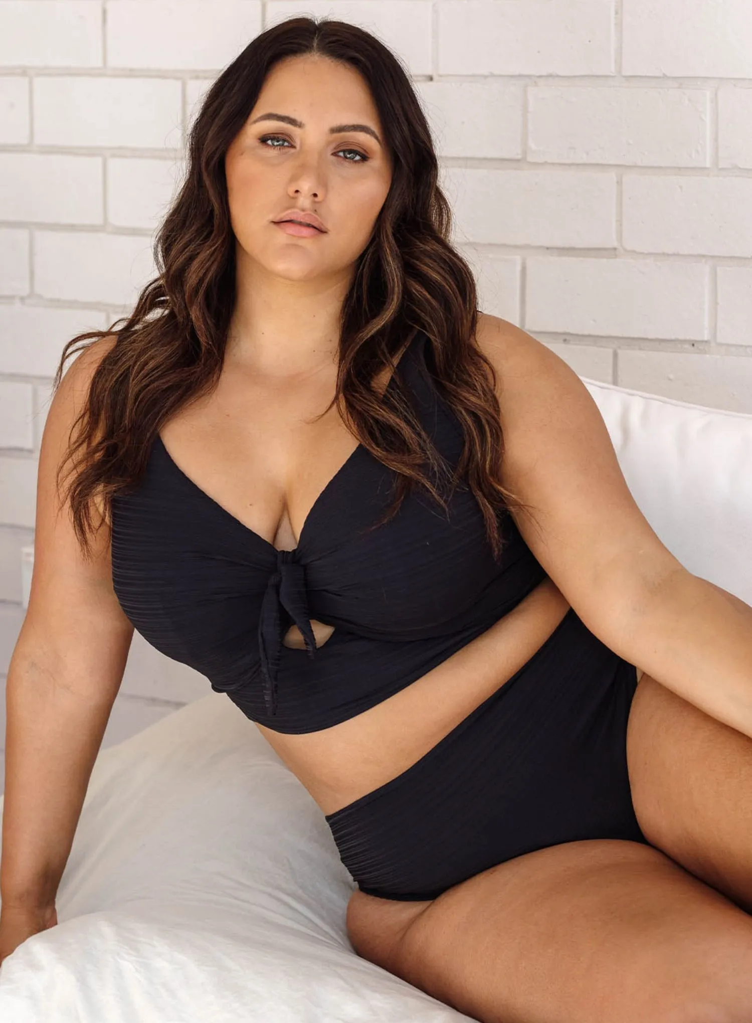 Artesands: Aria Renoir High Waist Swim Pant Black