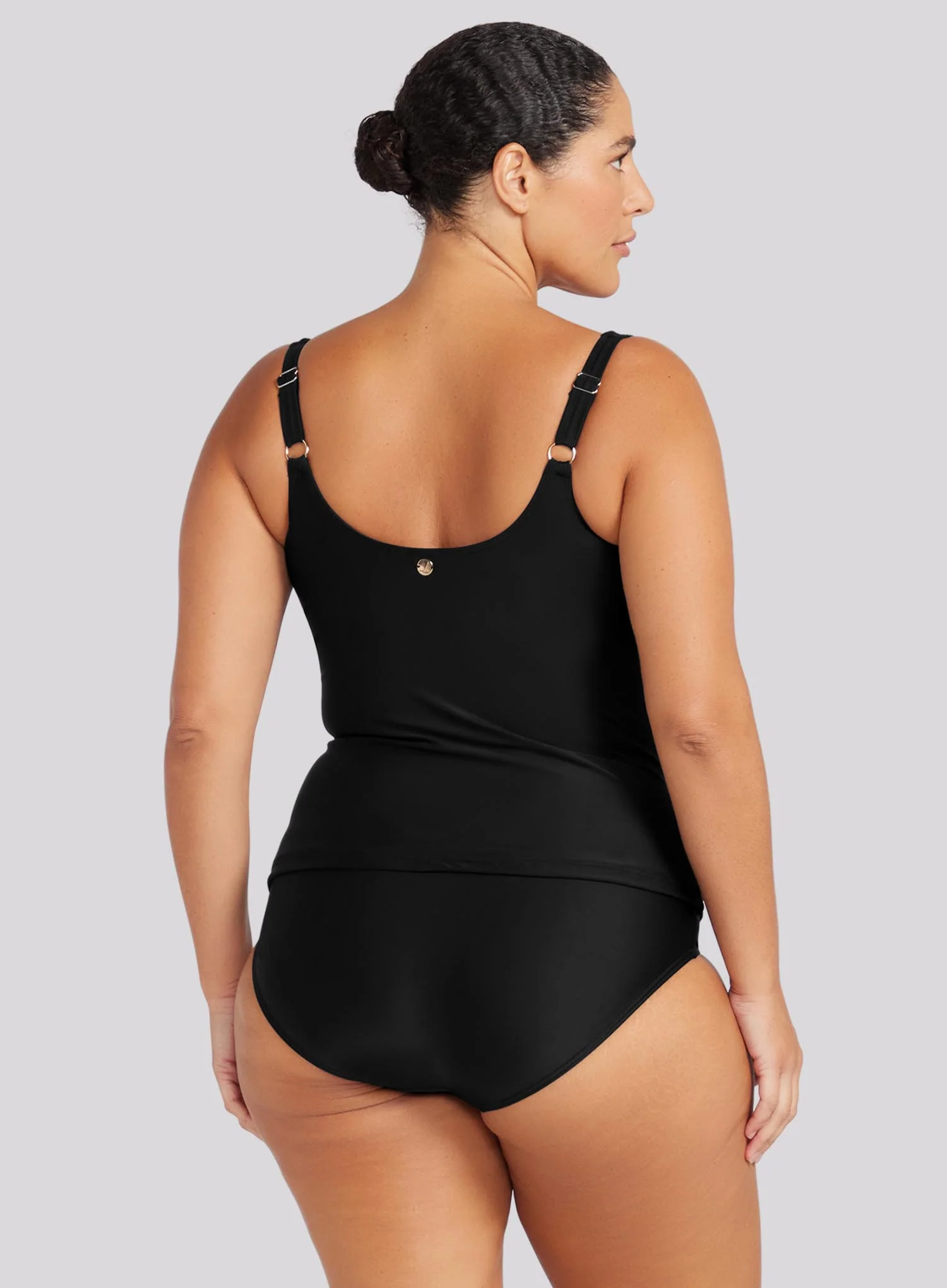 Artesands: Hues Delacroix Cross Front Tankini Top Black - Image 3