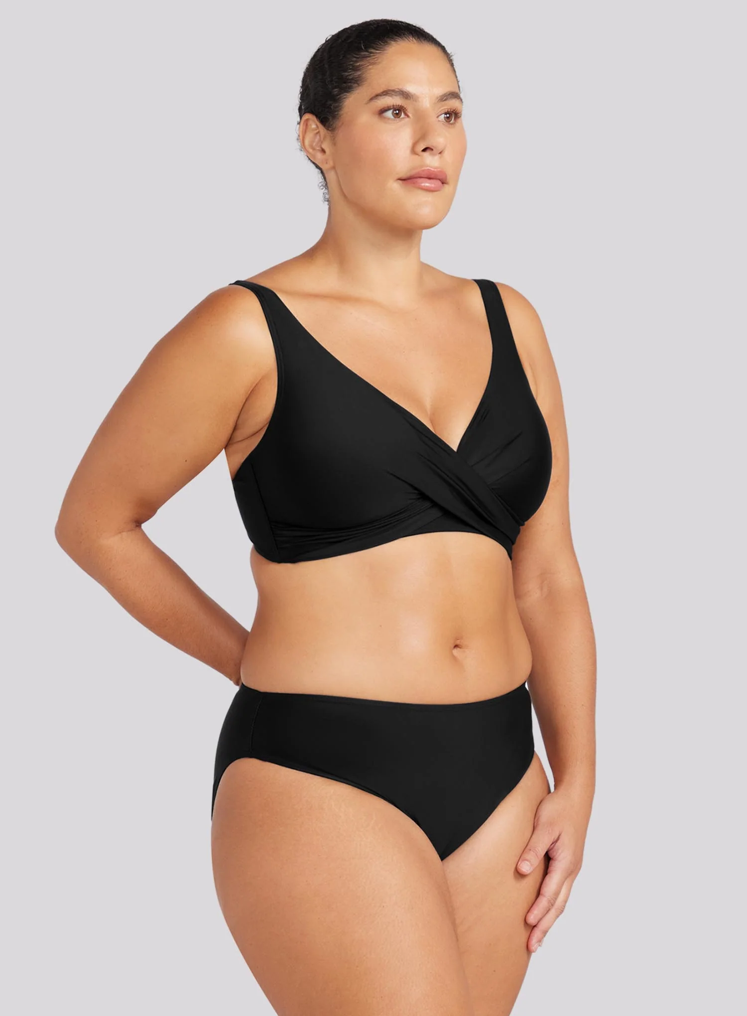 Artesands: Hues Monet Curve Fit Mid Rise Swim Pant Black - Image 2