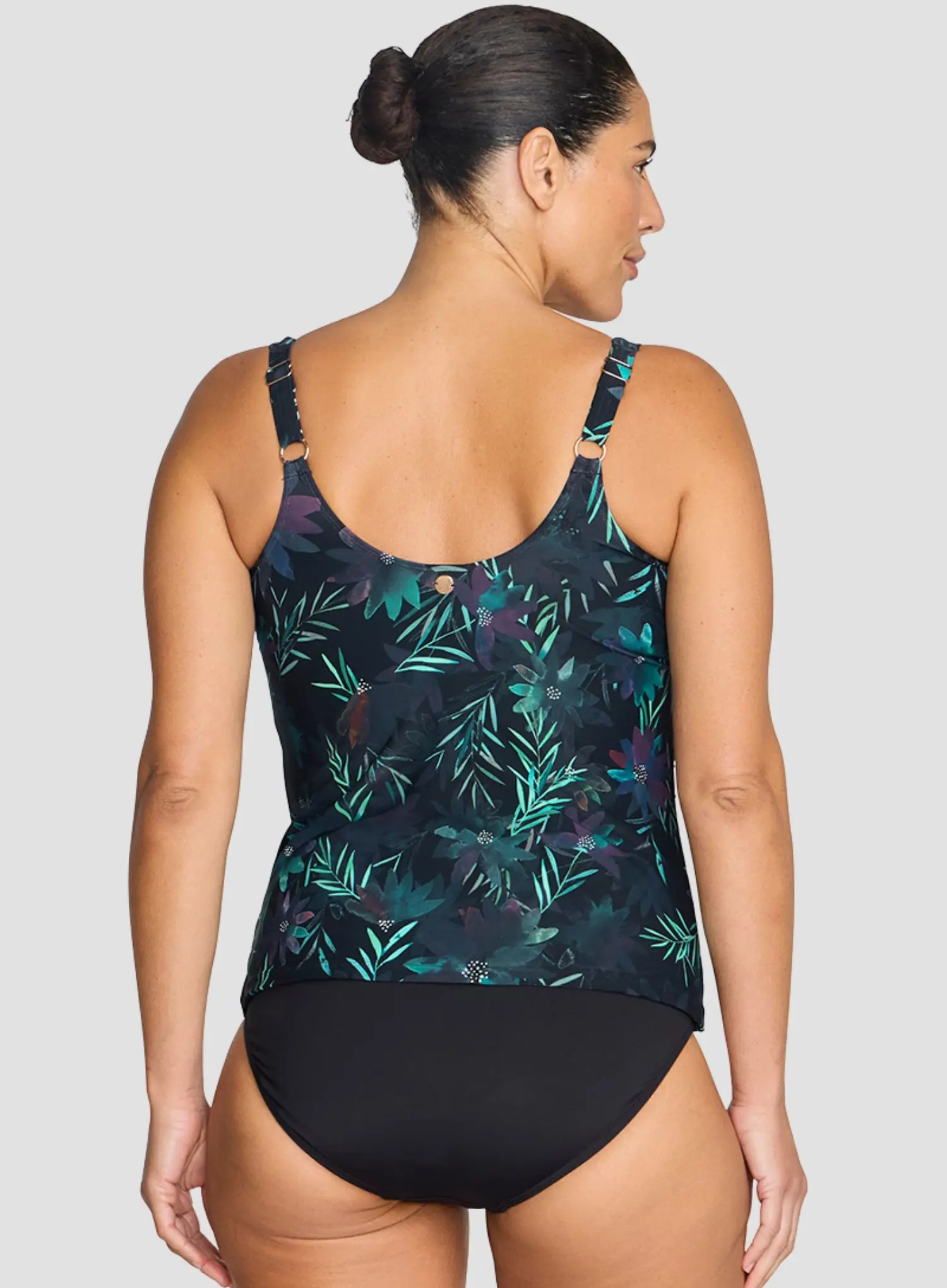 Artesands: Lunafleur Delacroix Cross Front Tankini Top Navy - Image 3
