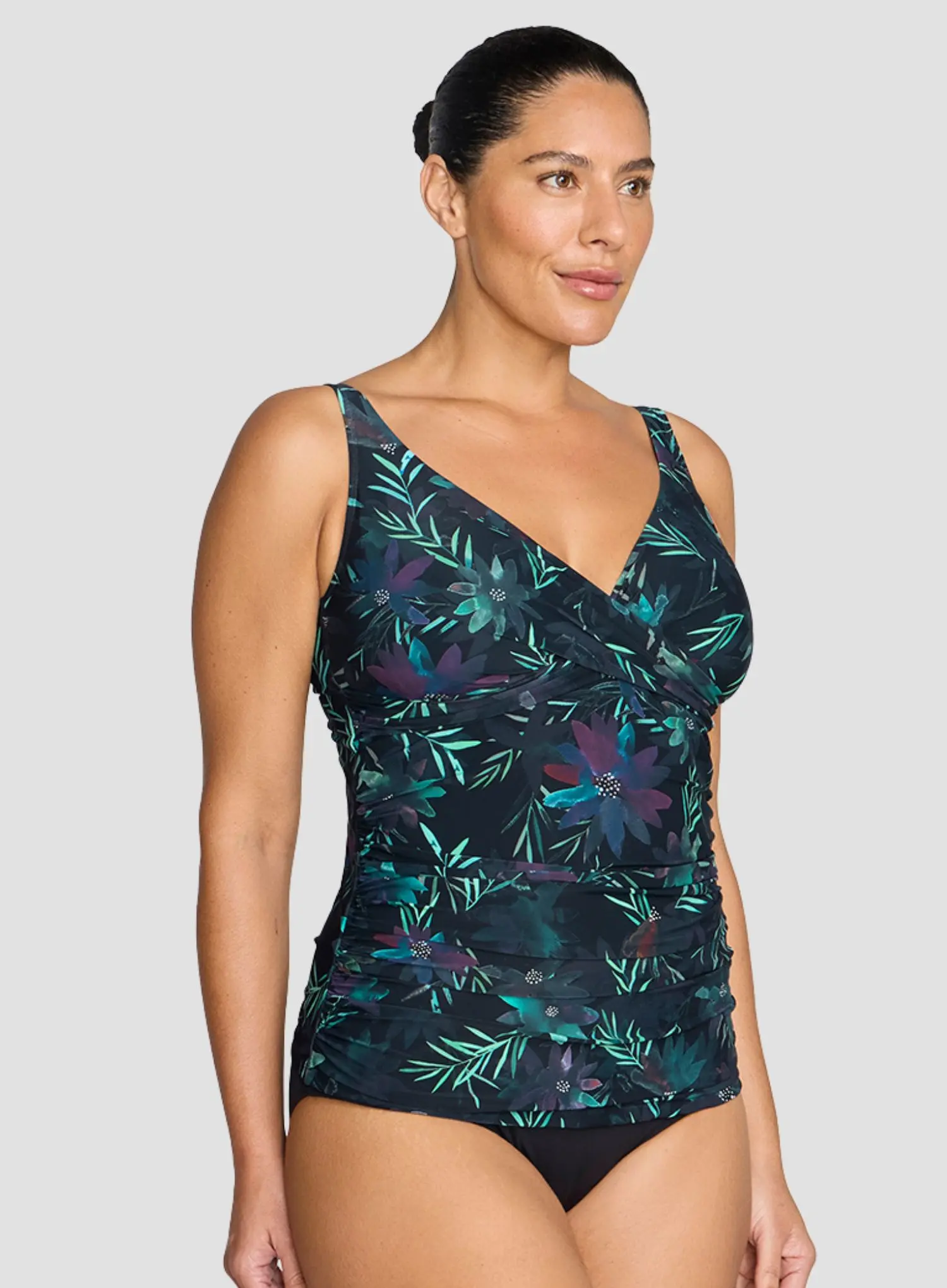 Artesands: Lunafleur Delacroix Cross Front Tankini Top Navy - Image 4