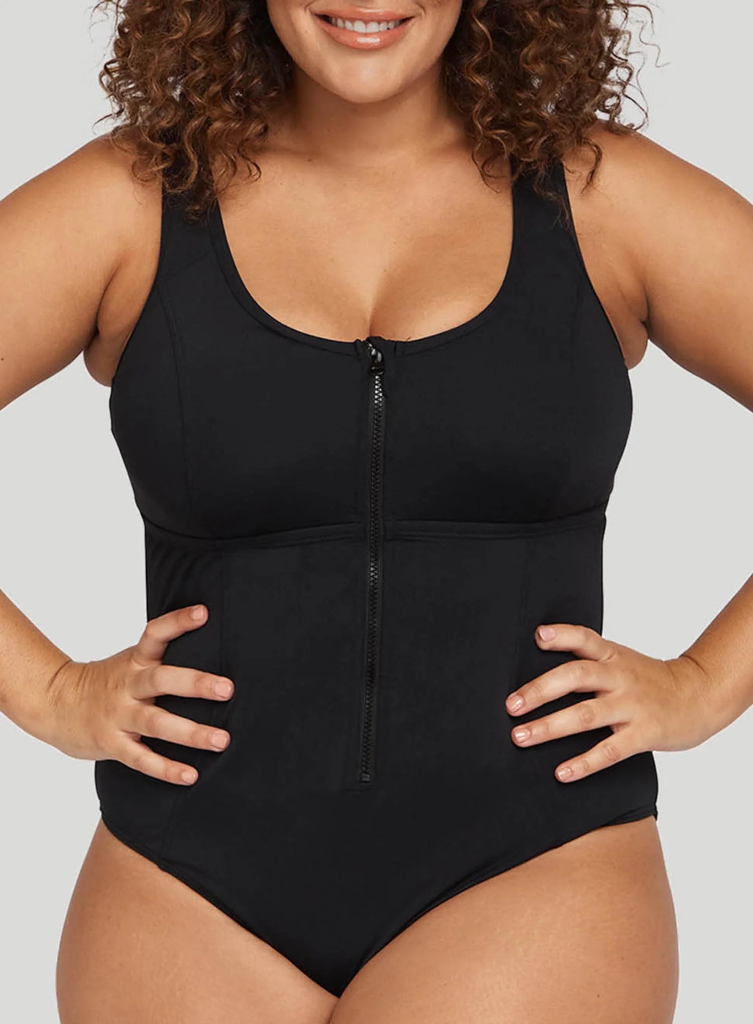 Artesands: Natare Chlorine Resistant Fuseli Zip One Piece Black - Image 5
