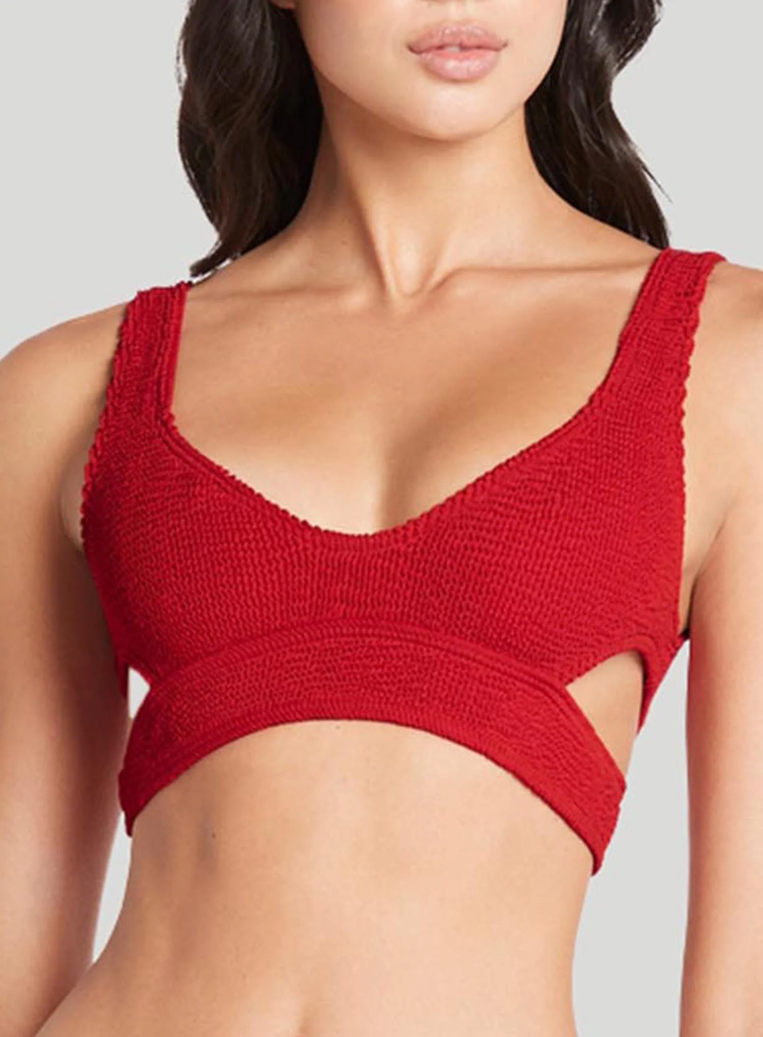 Bond Eye: Nino Crop Bikini Top Baywatch Red - Image 4