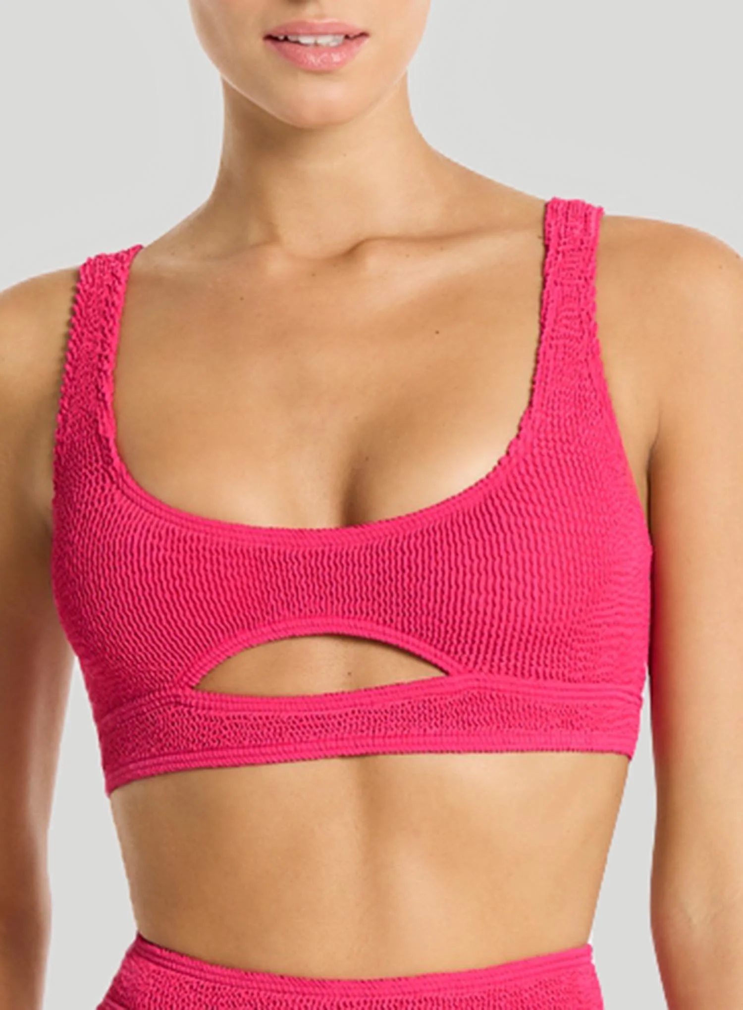Bond Eye: Sasha Crop Bikini Top Raspberry - Image 4