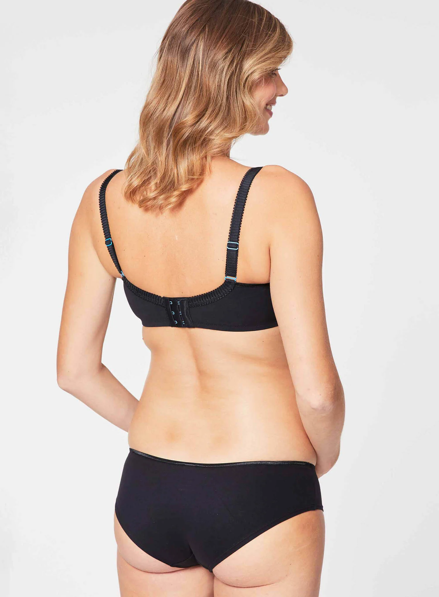 Cake Maternity: Dark Croissant Spacer Flexible Wire Bra Black - Image 3