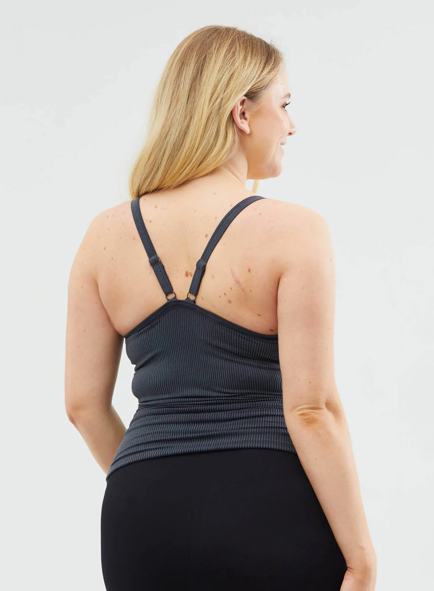 Cake Maternity: Marshmallow Nursing Tank Black - Image 3