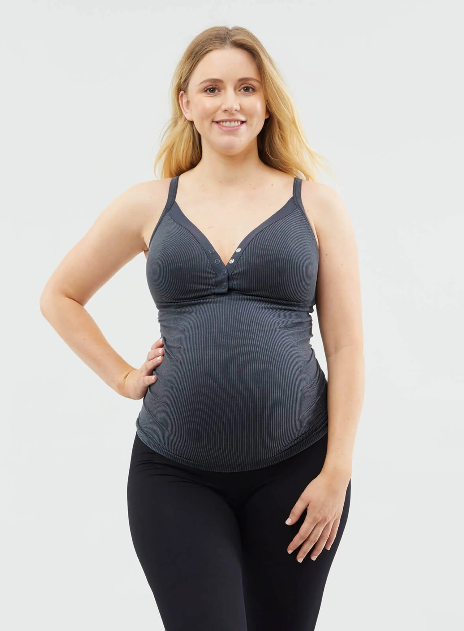 Cake Maternity: Marshmallow Nursing Tank Black - Image 4