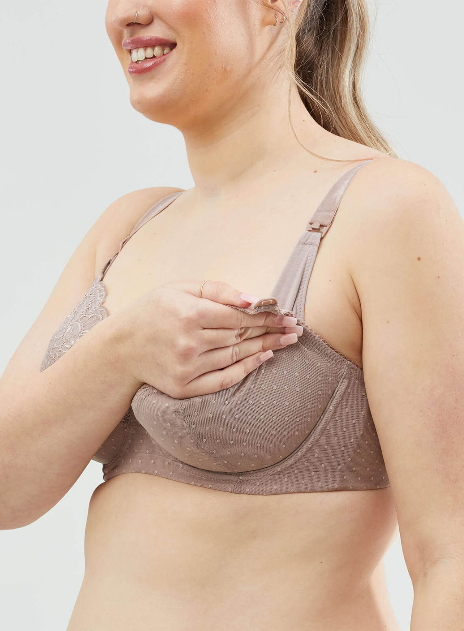 Cake Maternity: Timtams Flexible Wire Maternity and Nursing Bra Taupe - Image 4