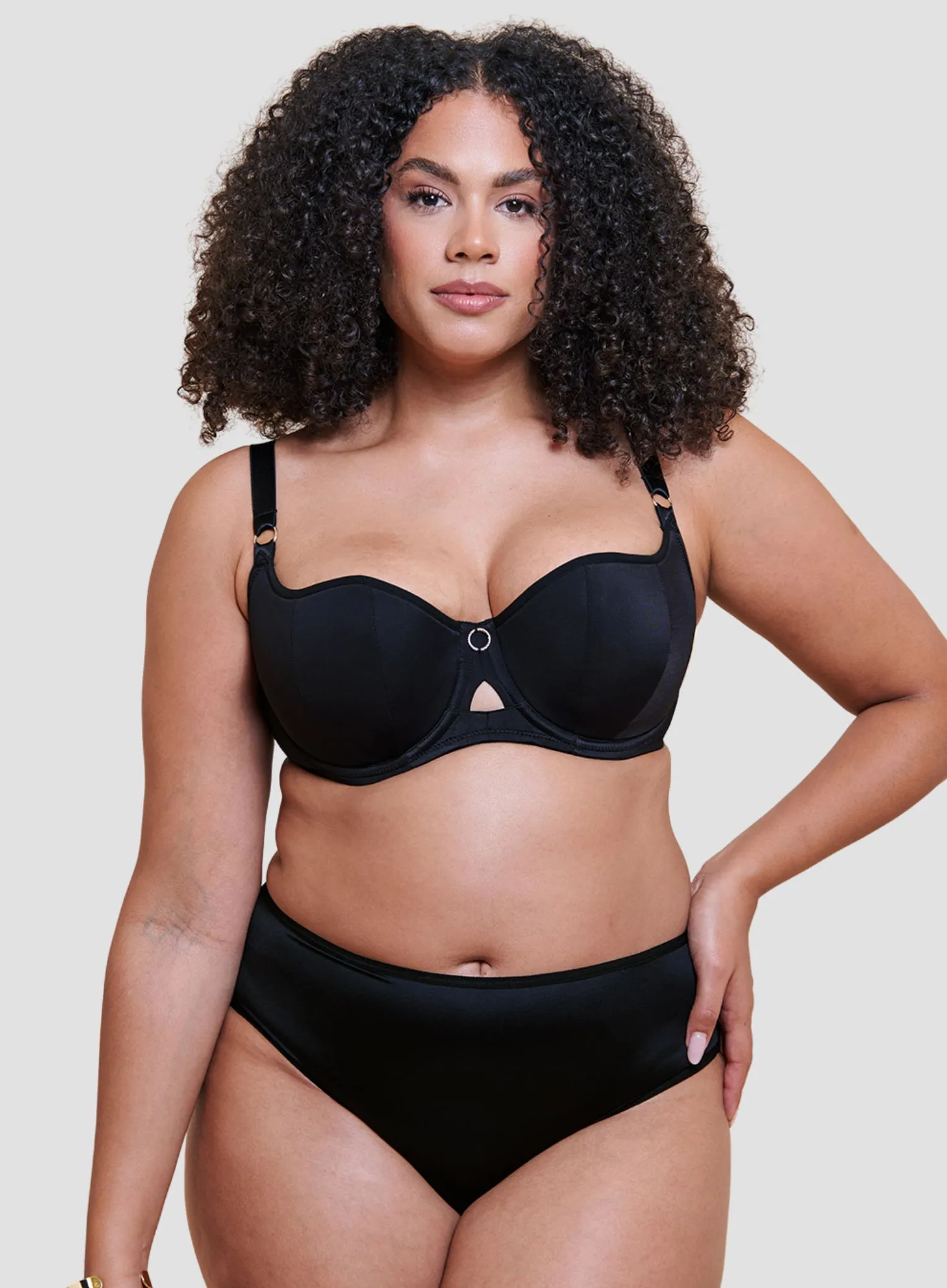 Curvy Kate: Boost Me Up Padded Balconette Bra Black - Image 2
