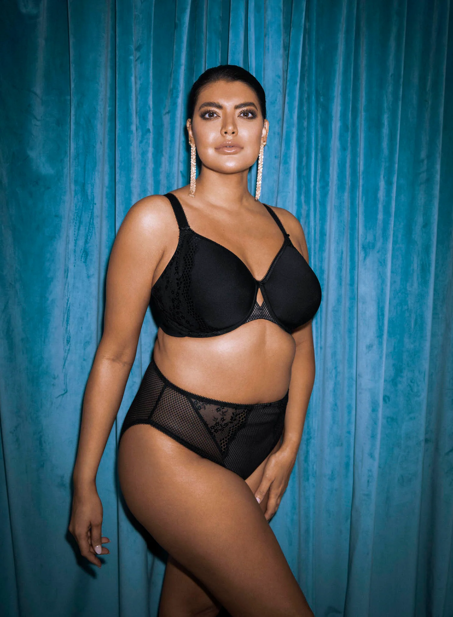 Elomi: Charley High Leg Brief Black - Image 2