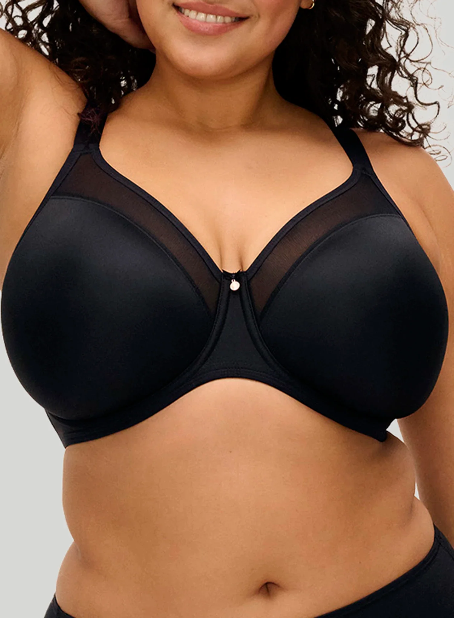 Elomi: Elomi Smooth Moulded Non Padded Bra Black - Image 4