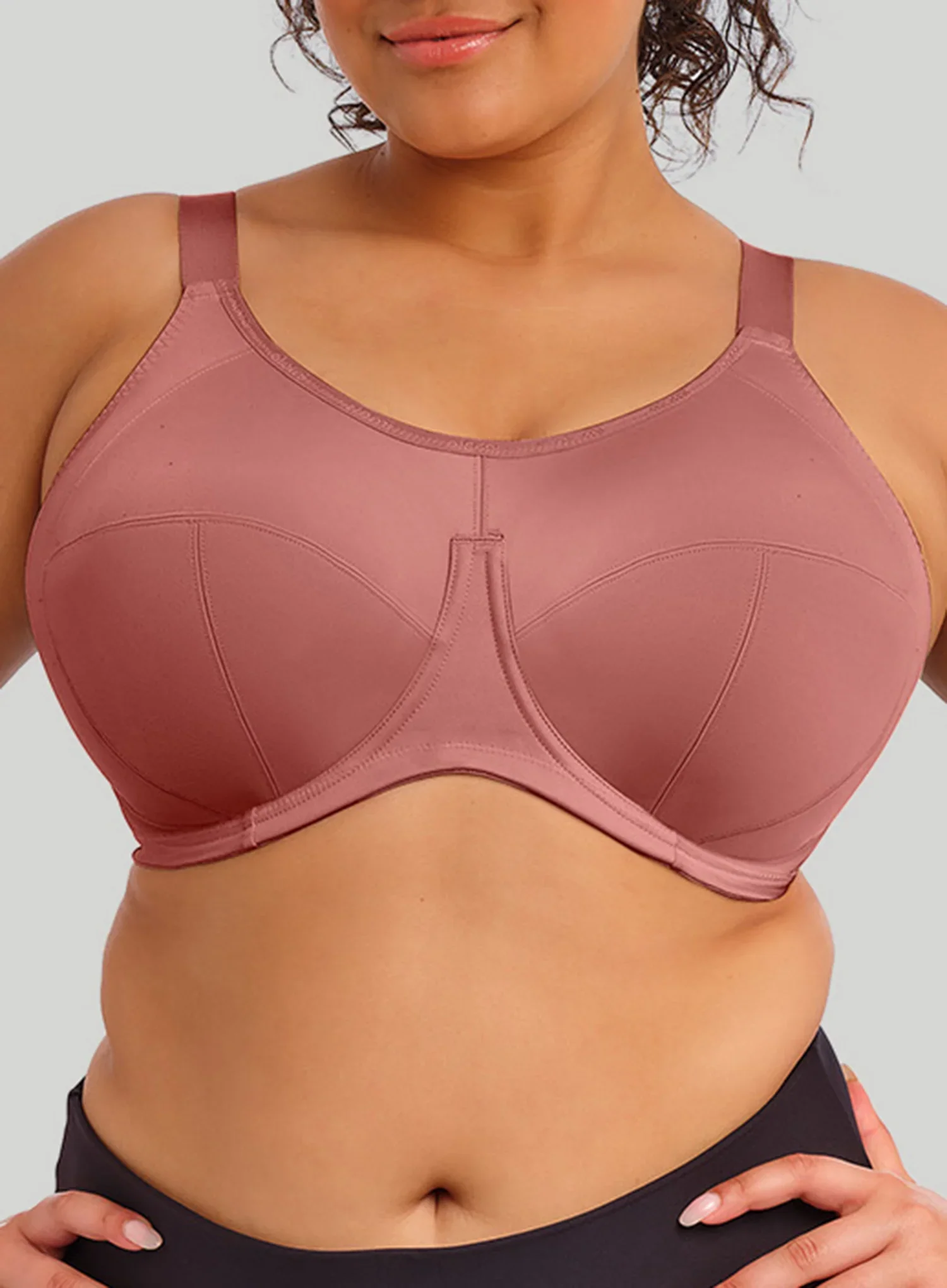 Elomi: Energise Sports Bra With J Hook Rosewood - Image 4