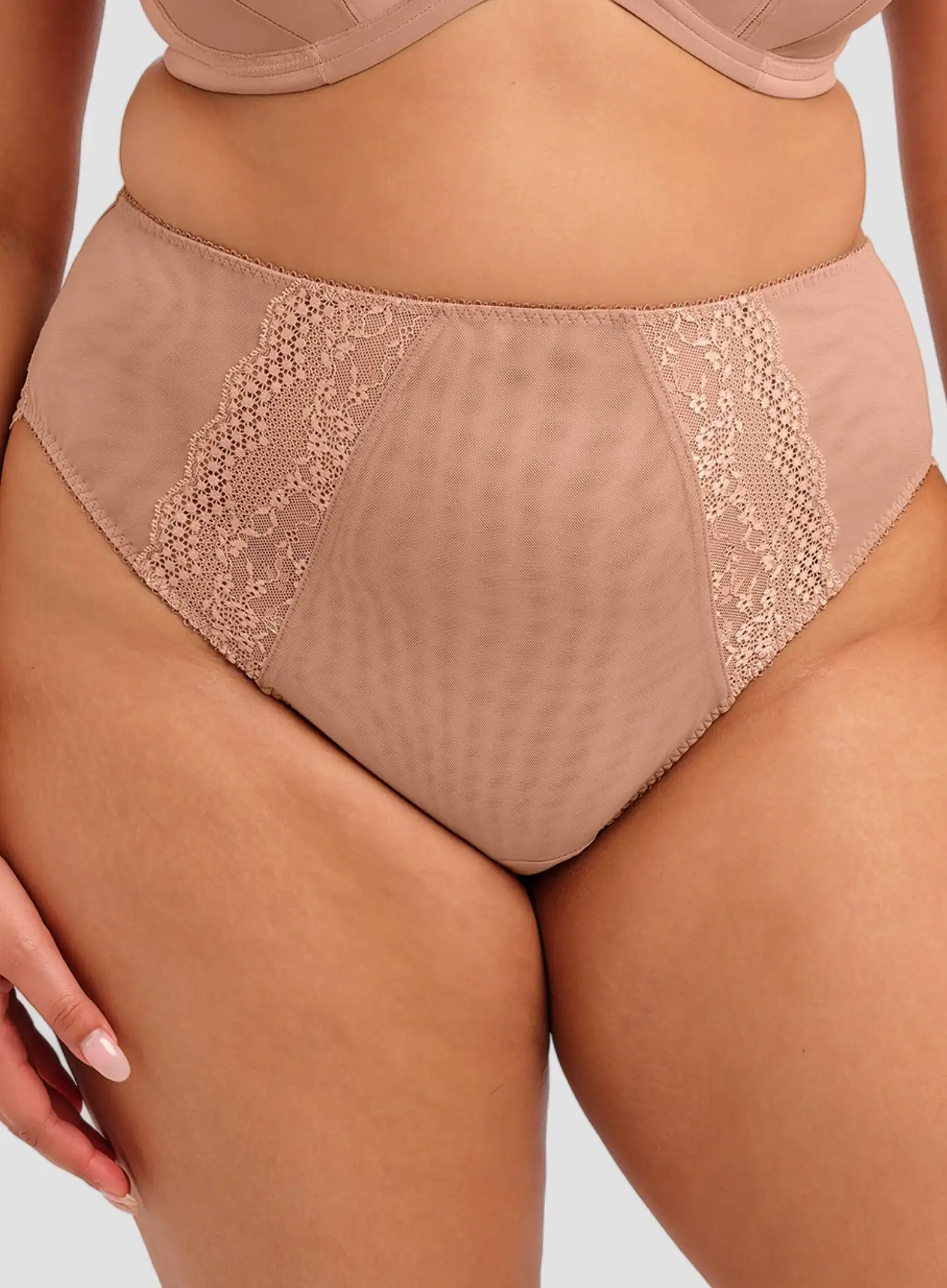Elomi: Lucie High Leg Brief Mocha - Image 5