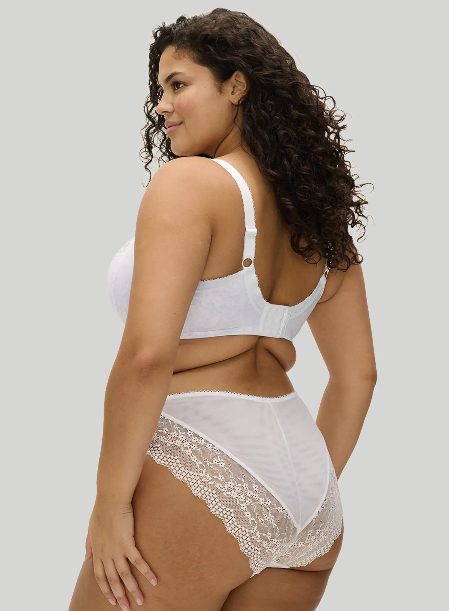 Elomi: Lucie High Leg Brief White - Image 2