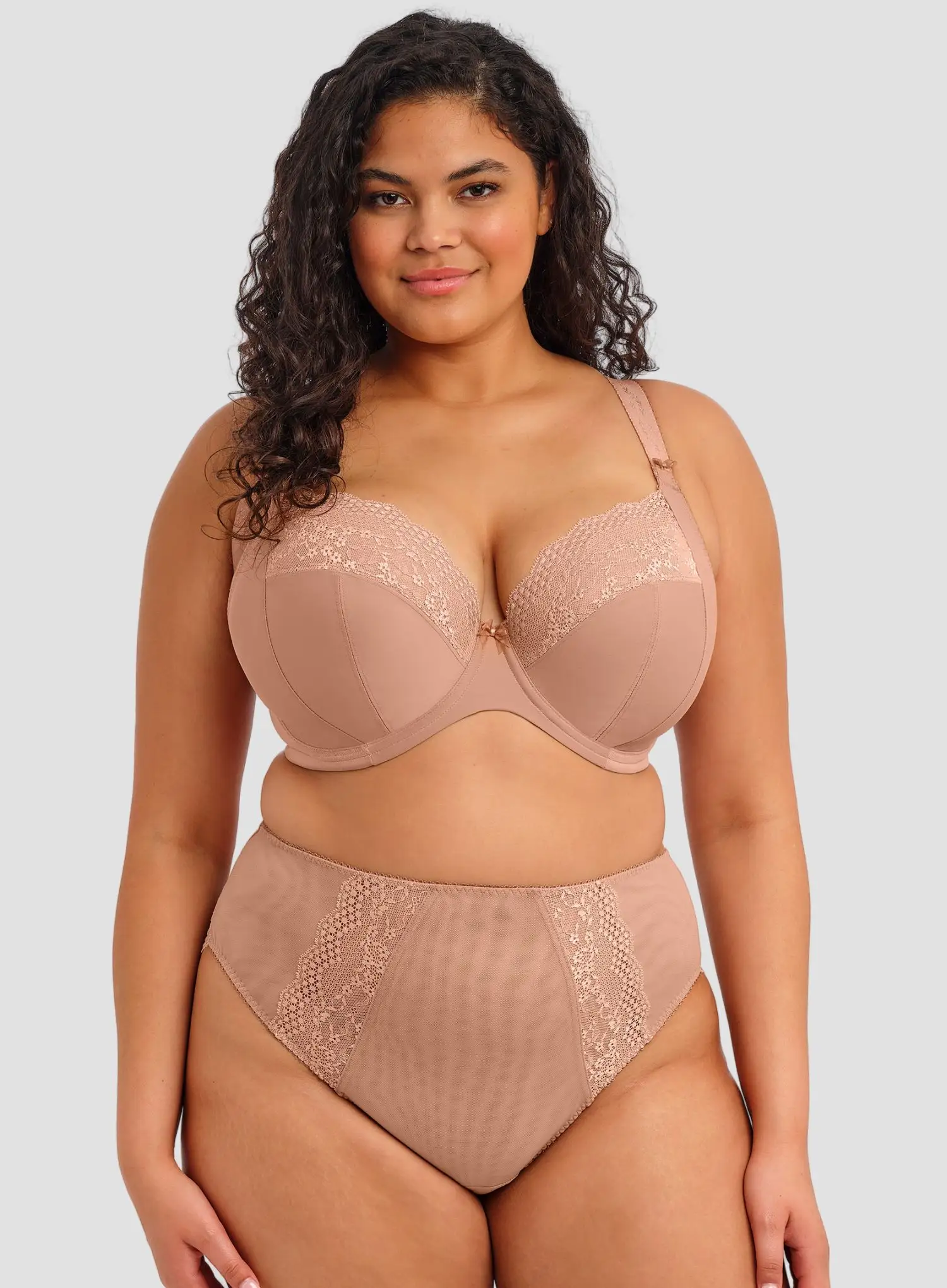Elomi: Lucie Stretch Plunge Bra Mocha - Image 2