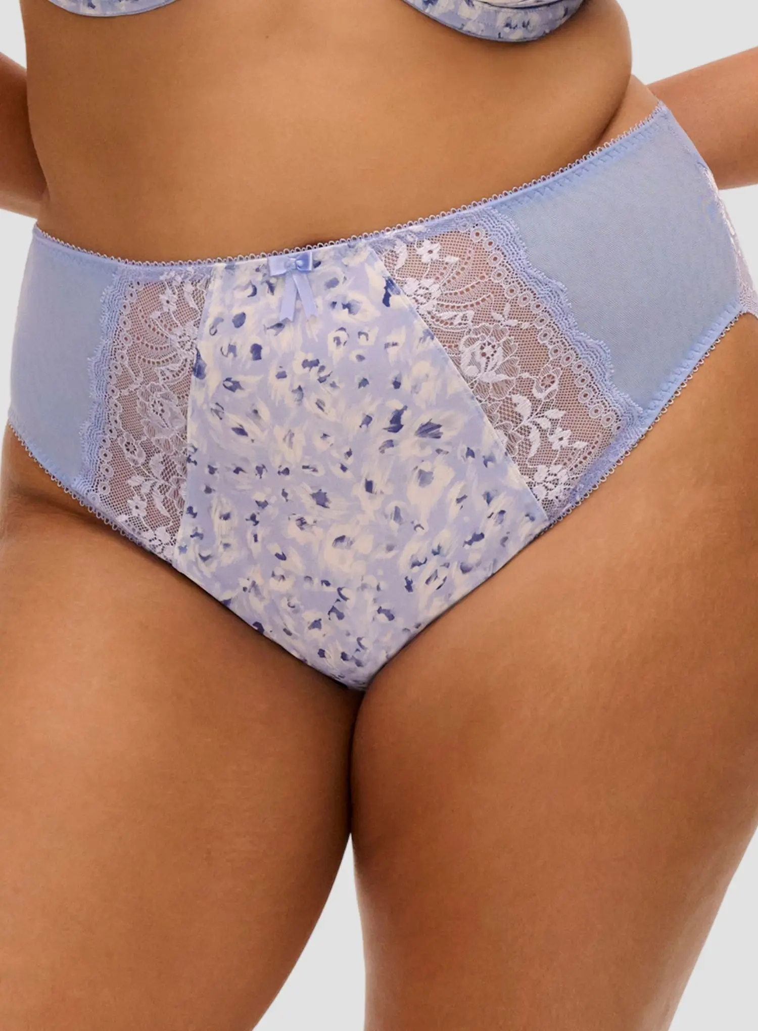 Elomi: Morgan High Leg Brief Blue Leopard - Image 4