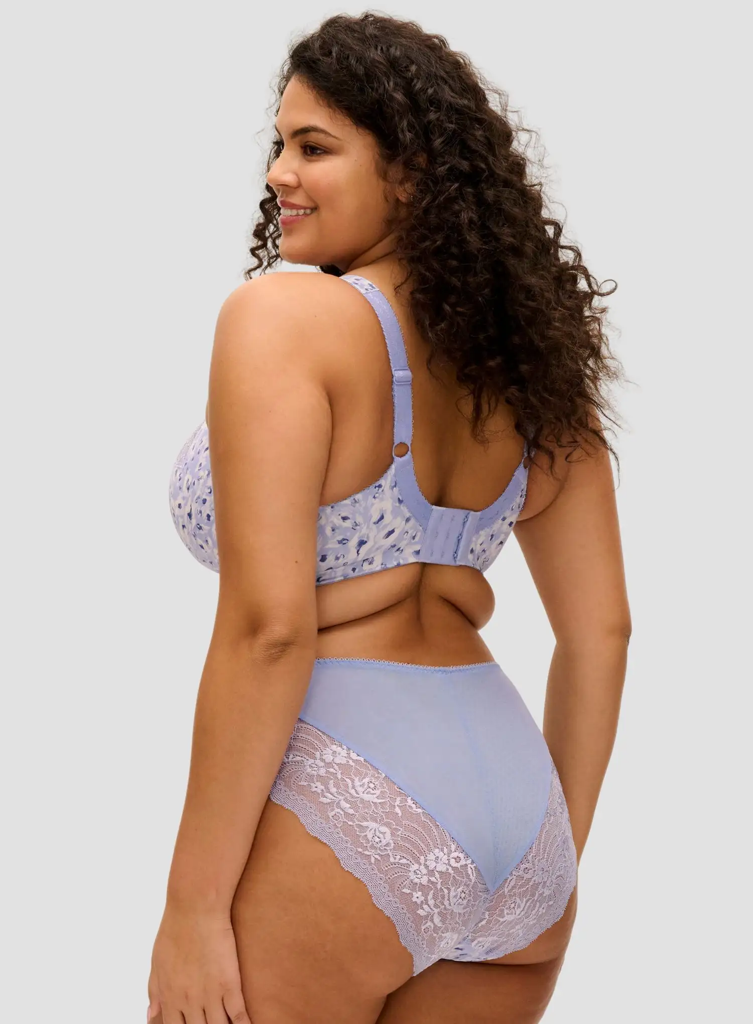 Elomi: Morgan Underwired Banded Bra Blue Leopard - Image 3