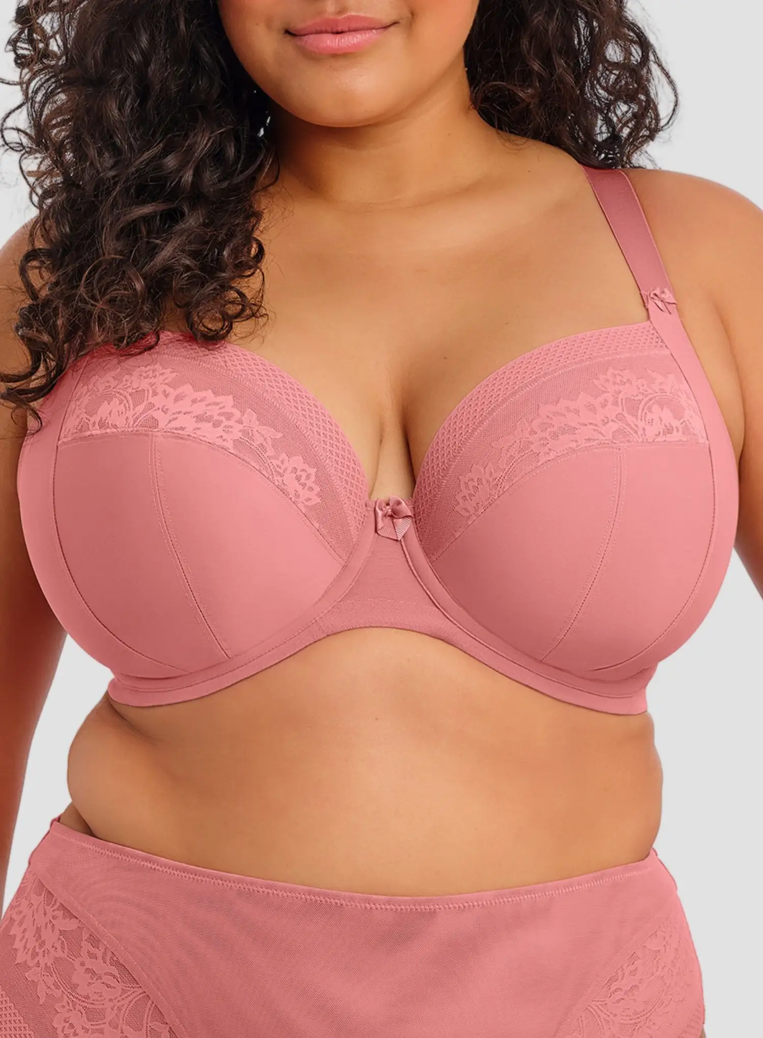 Elomi: Nerina Underwired Plunge Bra Dusty Rose - Image 3