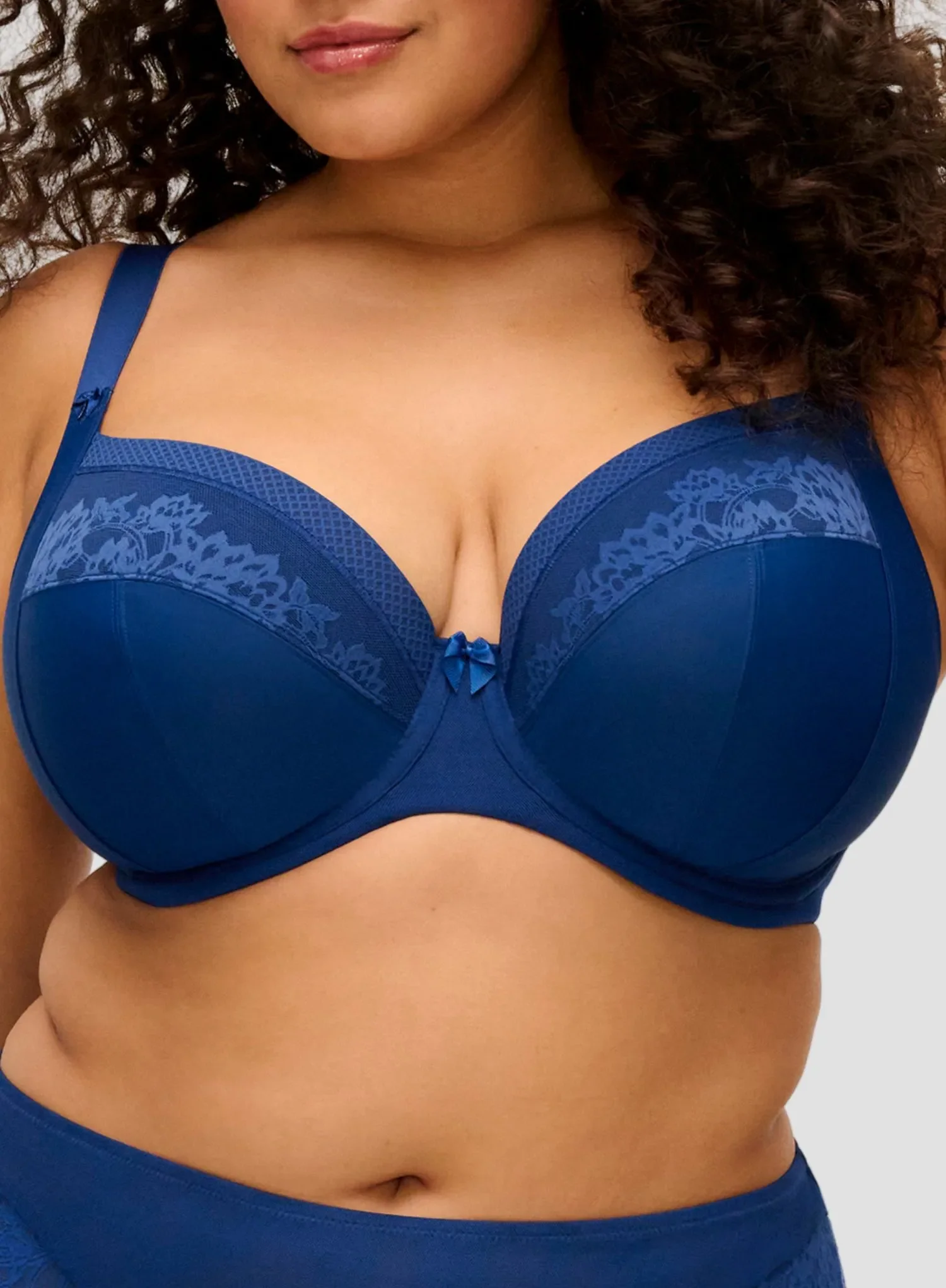 Elomi: Nerina Underwired Plunge Bra French Navy - Image 4