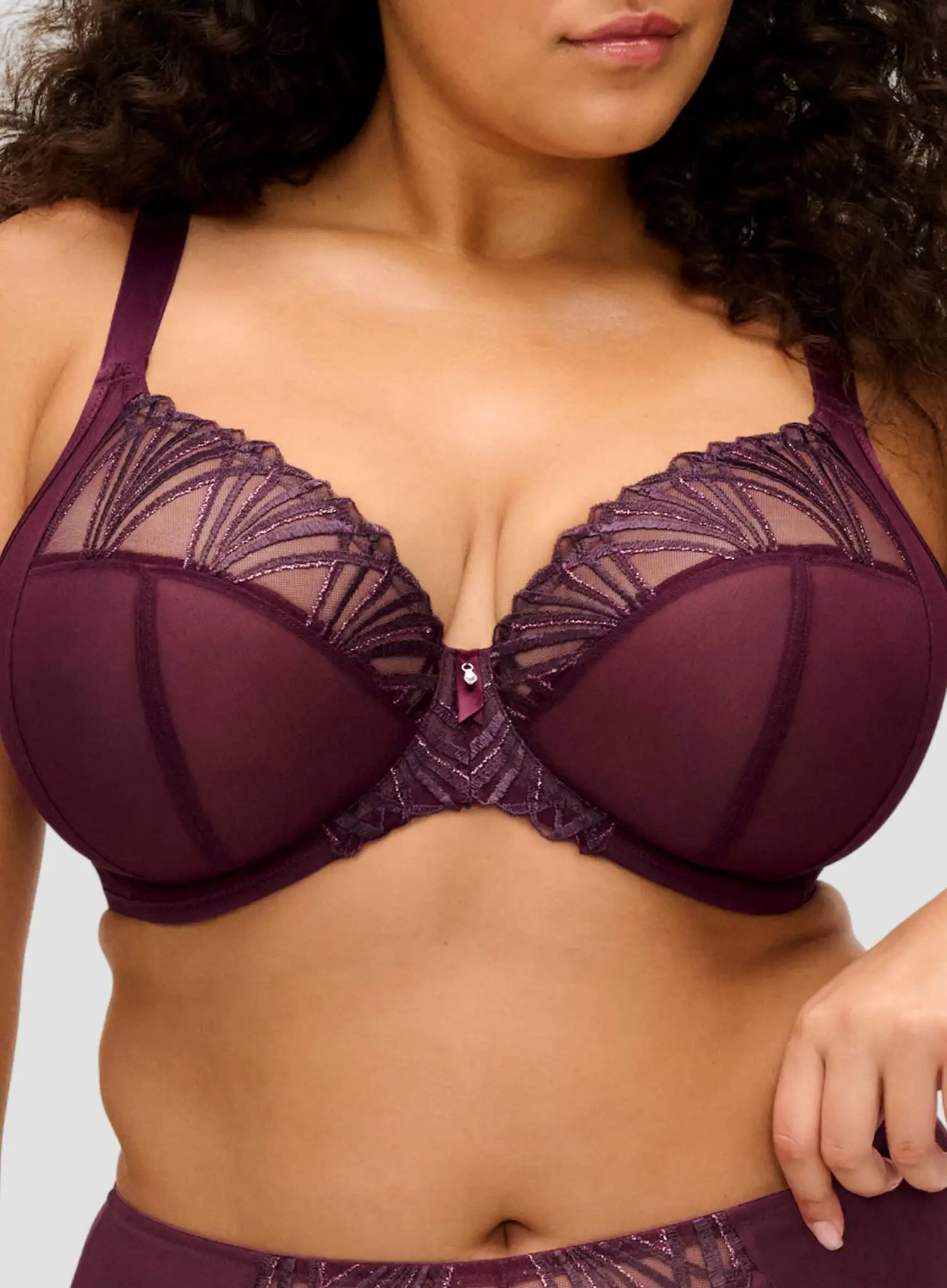 Elomi: PRE-ORDER: Reja Underwired Plunge Bra Fig - Image 4