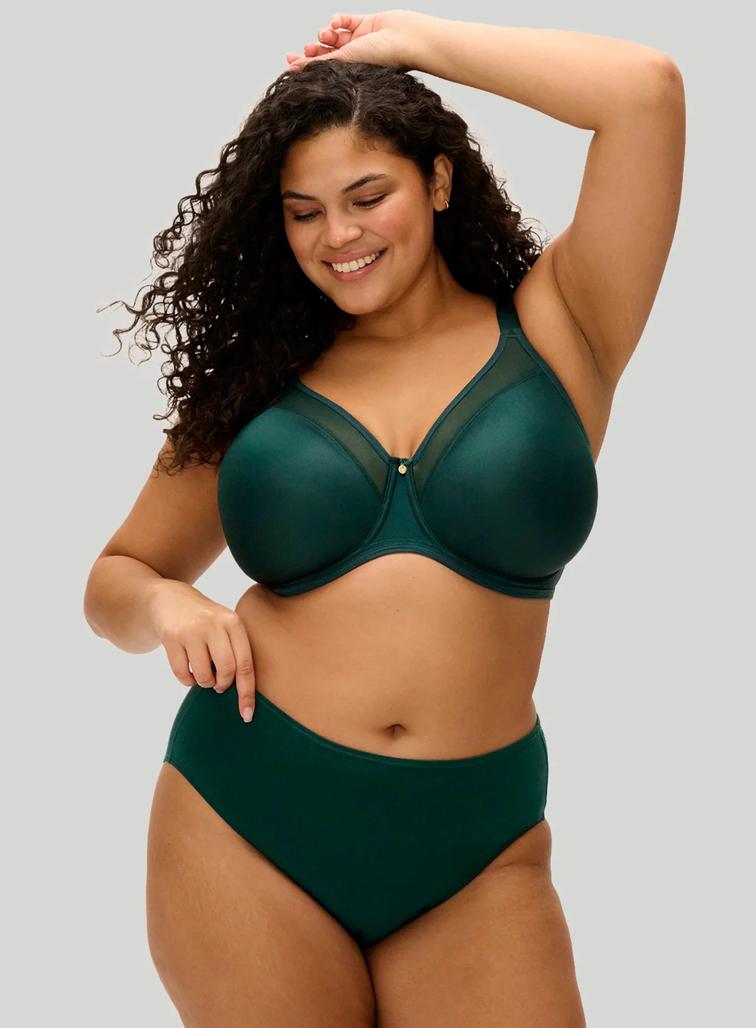 Elomi: Elomi Smooth Moulded Non Padded Bra Deep Emerald