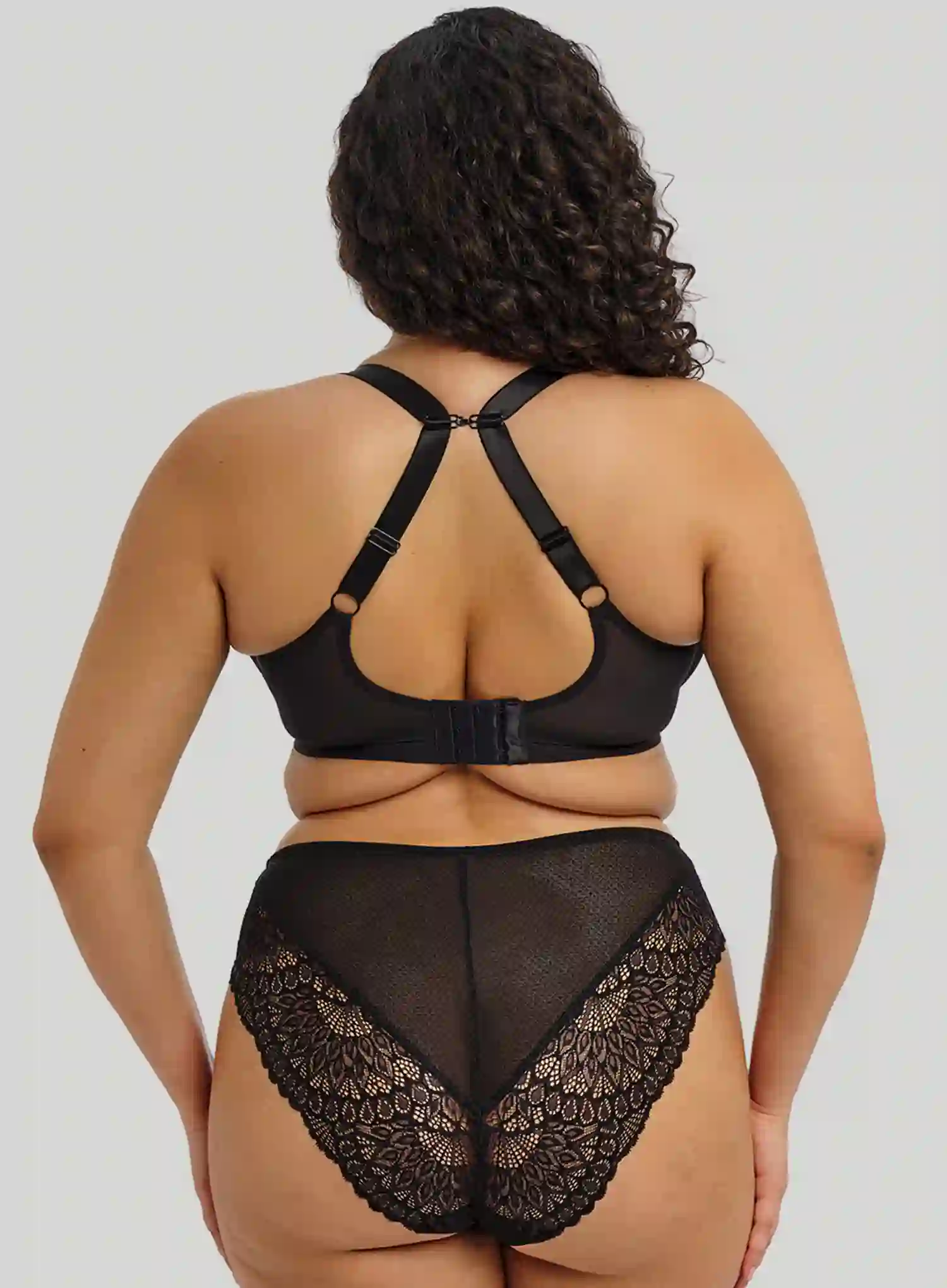 Elomi: Tiernie Underwired Stretch Plunge Bra Black - Image 4