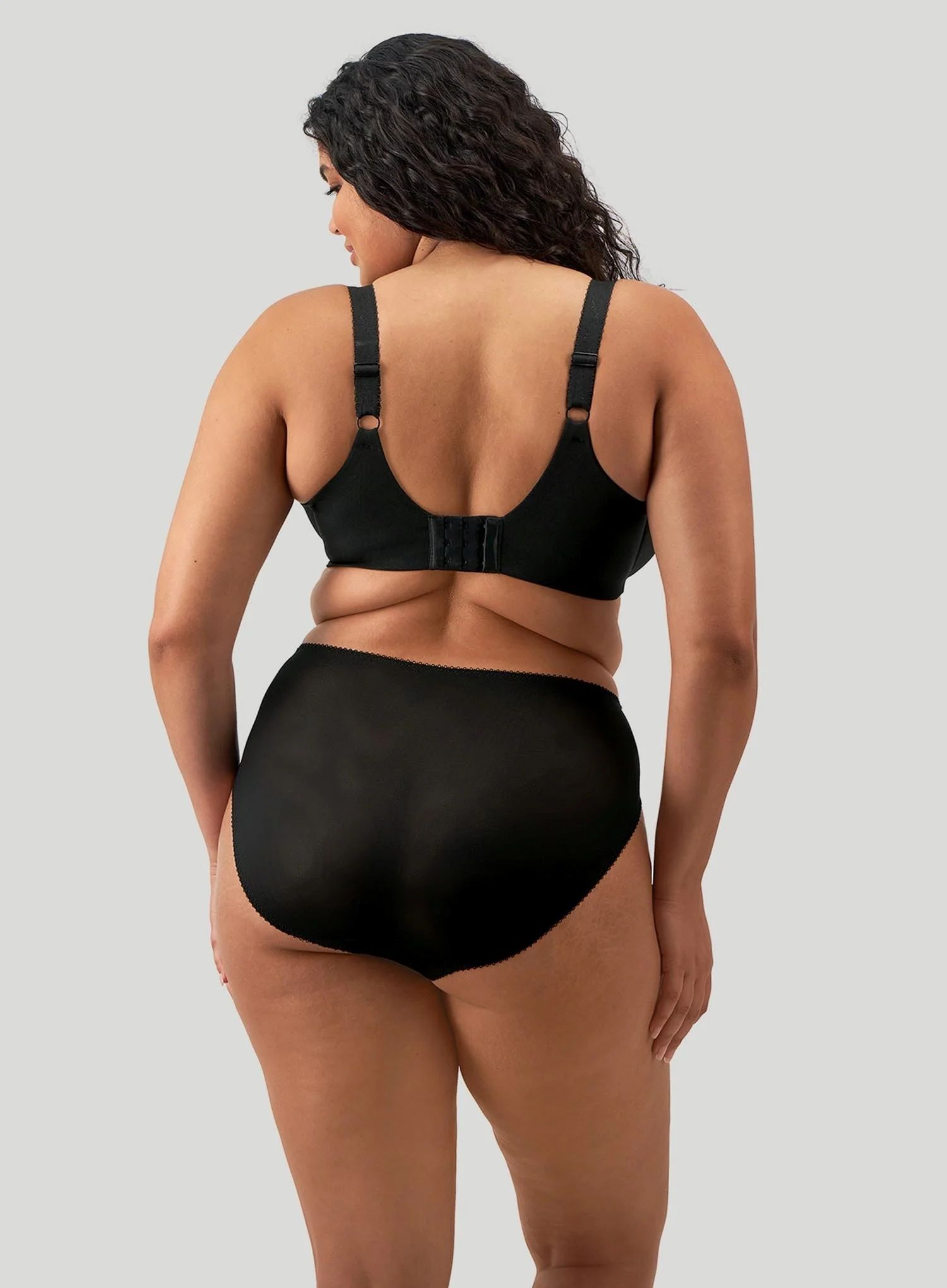 Elomi: Zarla High Leg Brief Black - Image 3