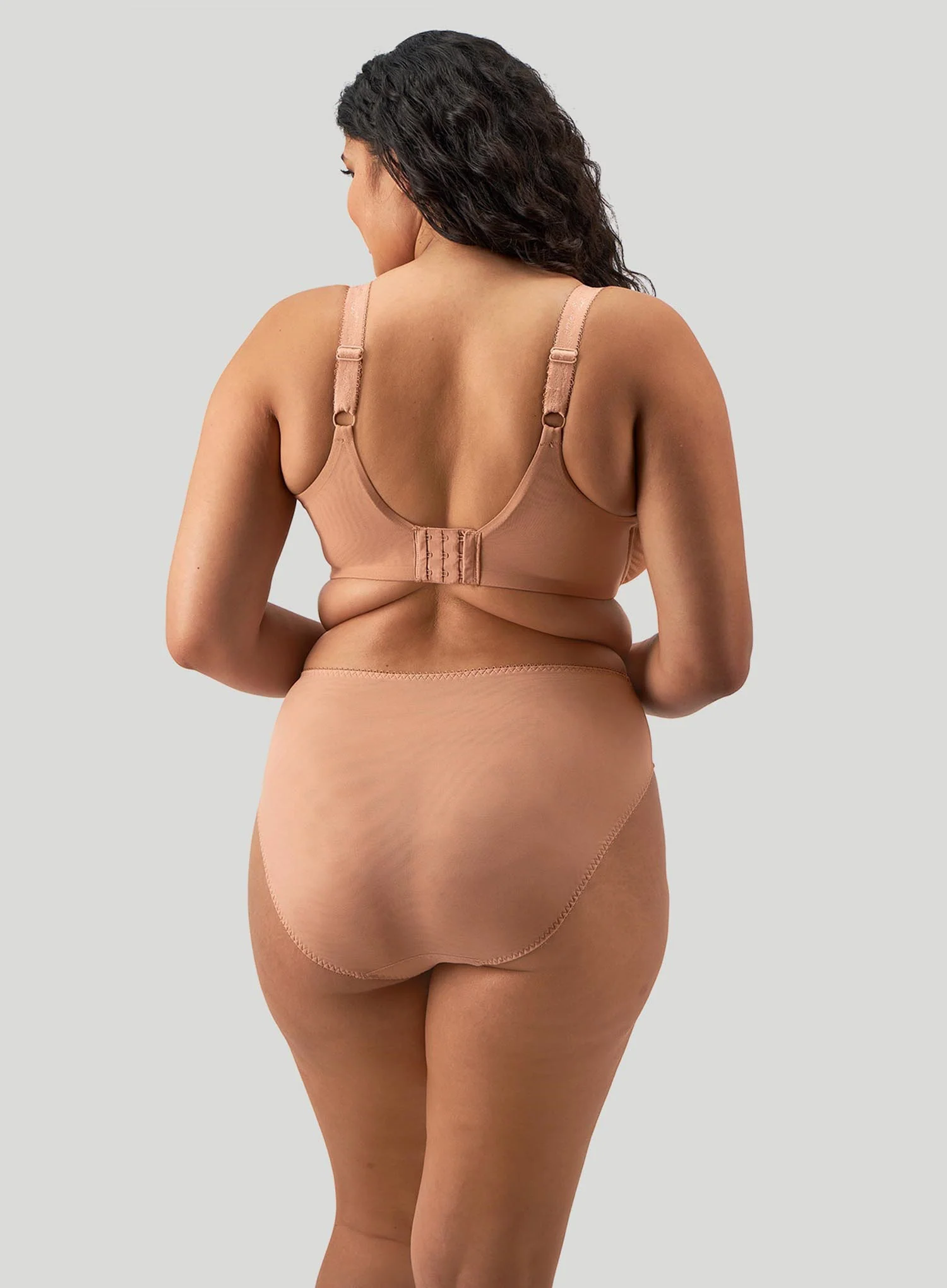 Elomi: Zarla High Leg Brief Cafe Au Lait - Image 3