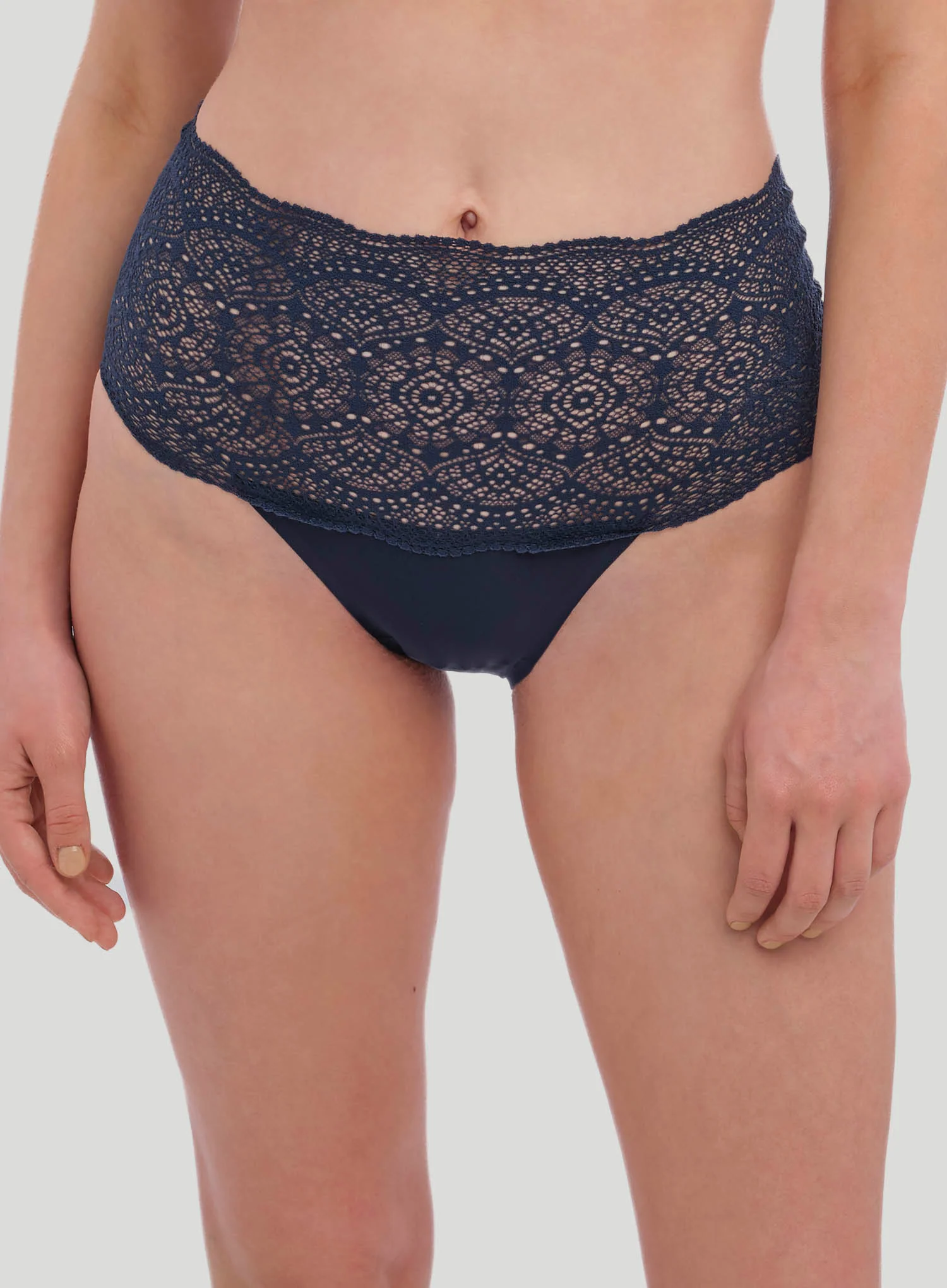 Fantasie: Lace Ease Invisible Stretch Full Brief Navy - Image 2