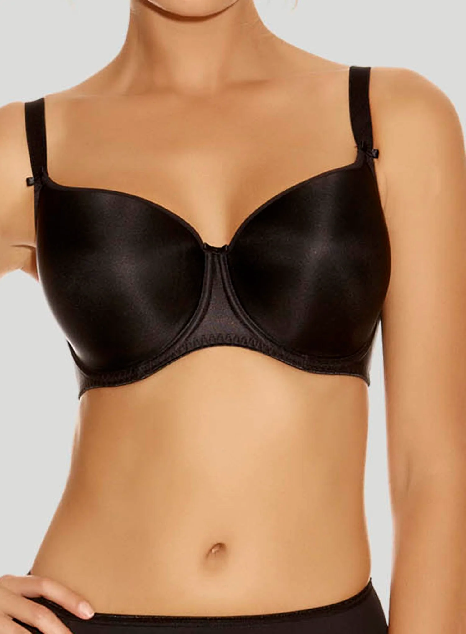 Fantasie: Smoothing Moulded T Shirt Bra Black - Image 4