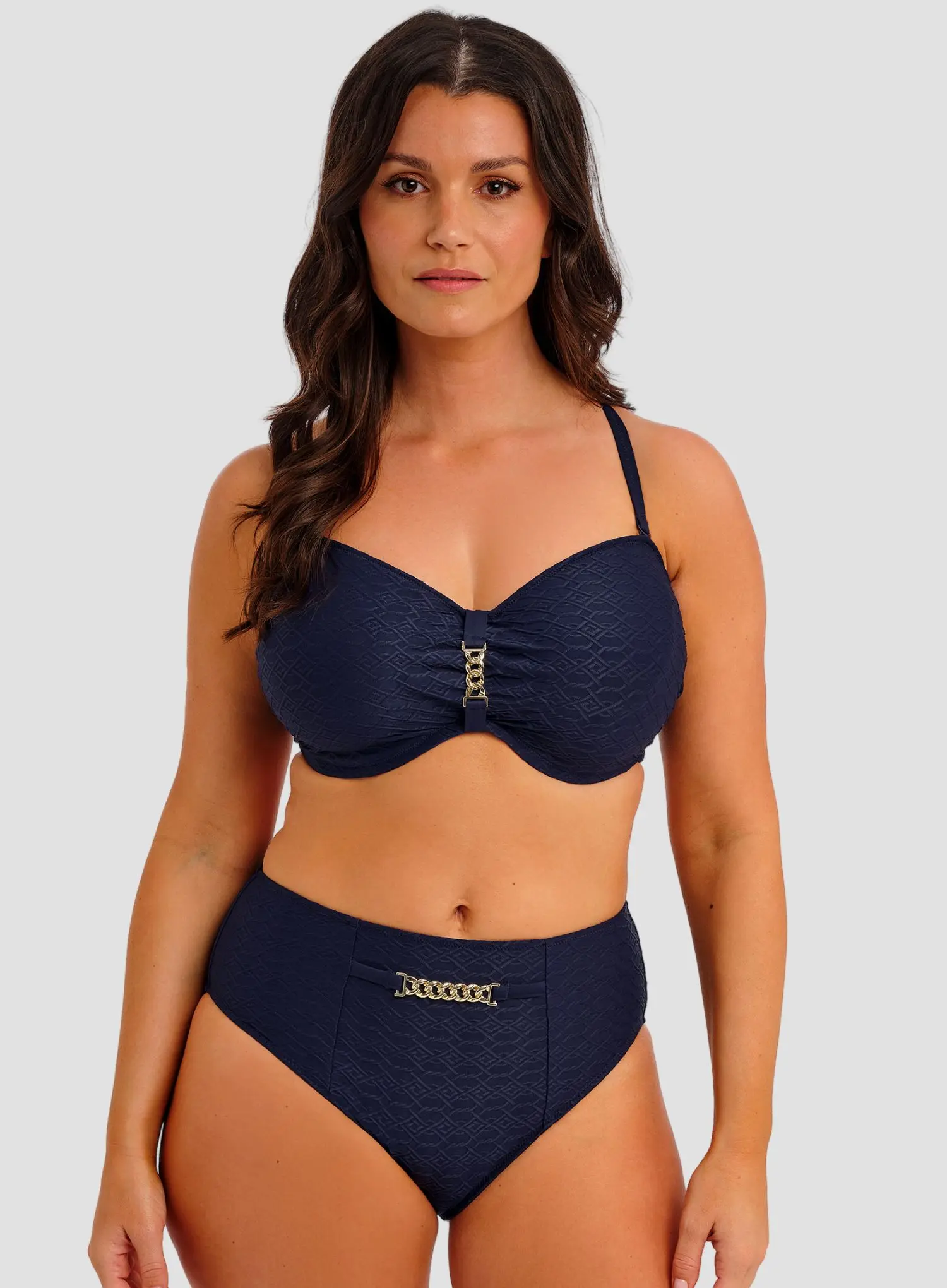 Fantasie Swimwear: Azores Underwired Bandeau Bikini Top Midnight - Image 3