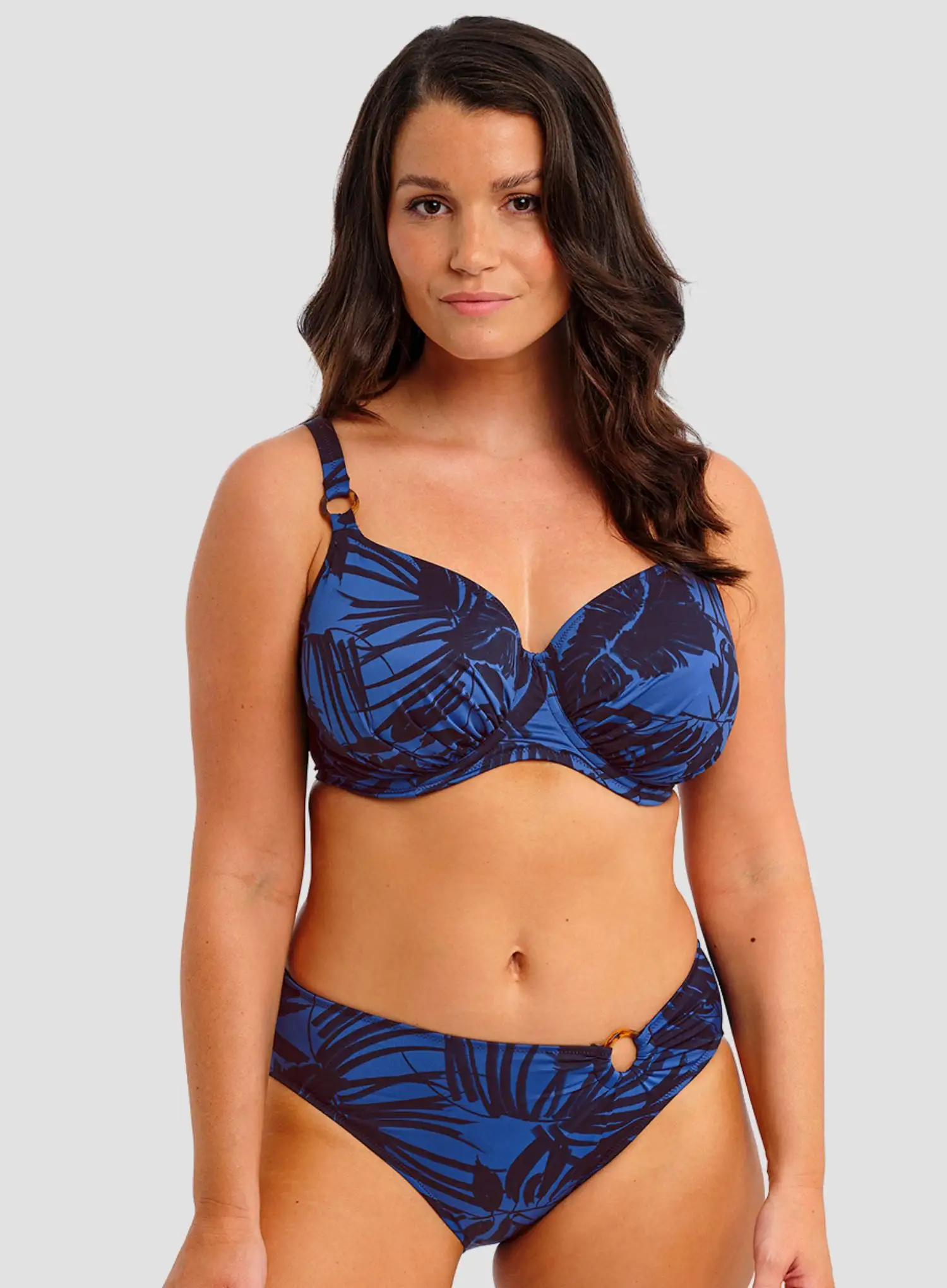 Fantasie Swimwear: Malabar Coast Mid Rise Bikini Brief Midnight