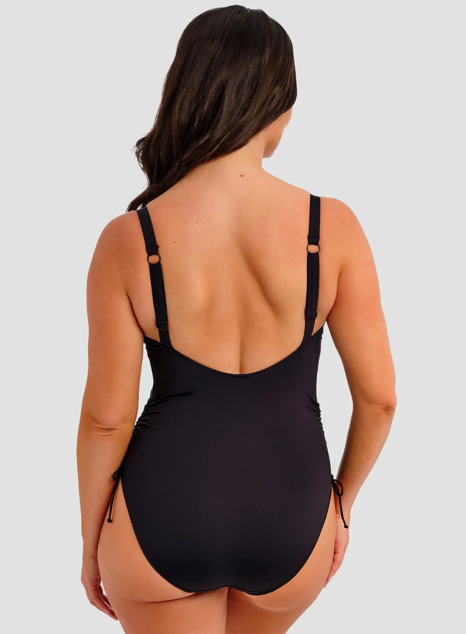 Fantasie Swimwear: Merissa Non Wired Plunge Swimsuit Black - Image 3