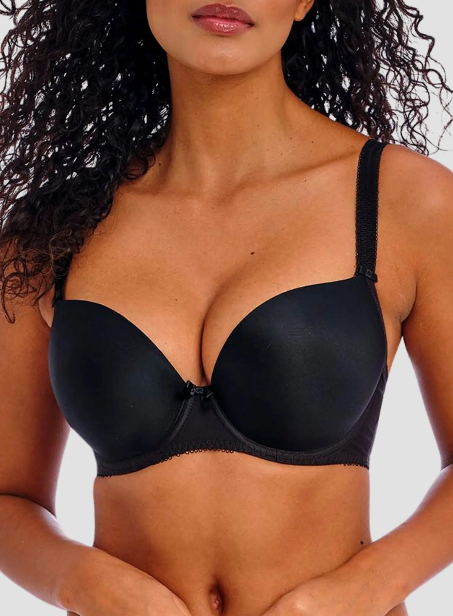 Freya: Deco Moulded Plunge Bra Black - Image 4
