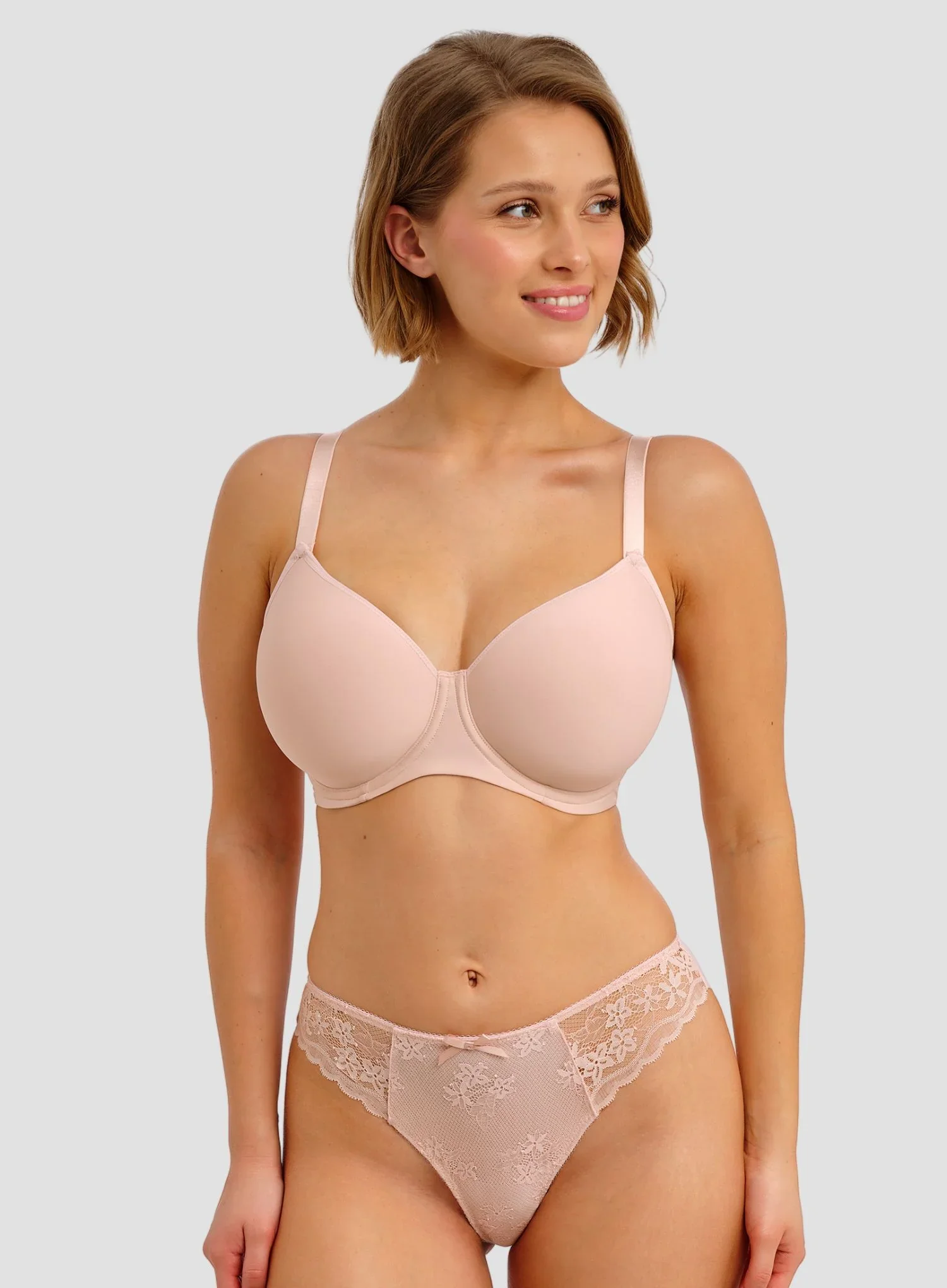 Freya: Essentially Smooth Moulded Balcony T Shirt Bra Cameo - Image 2