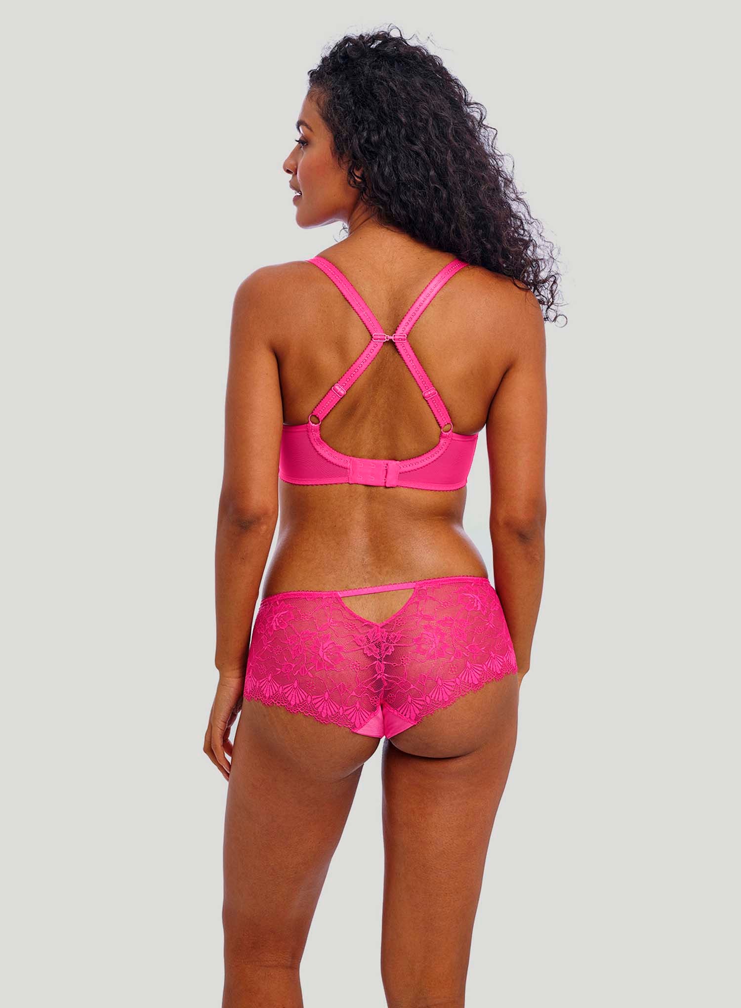 Freya: Fascinate Underwired Moulded Plunge T Shirt Bra Hot Pink - Image 4