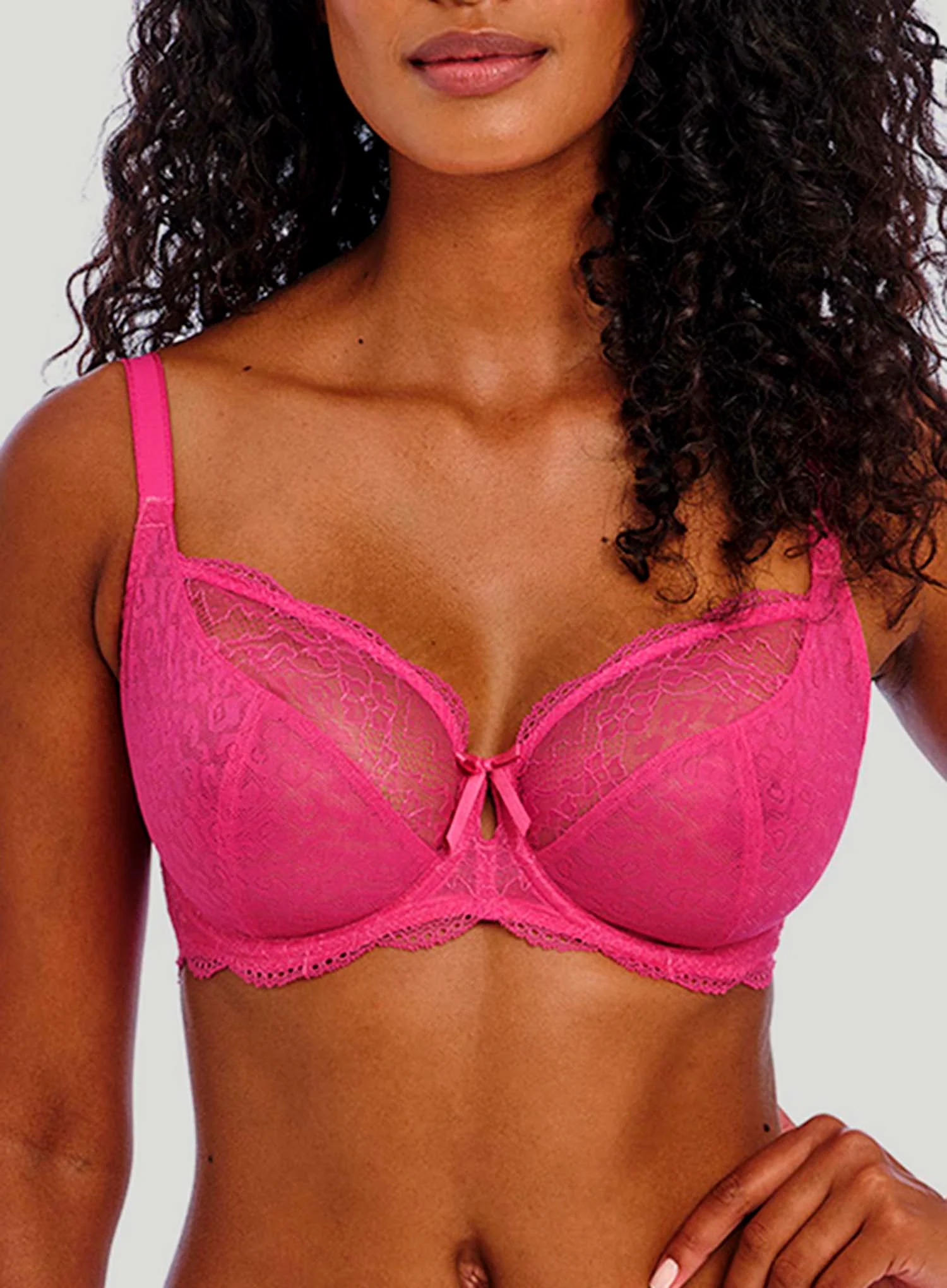 Freya: Freya Fancies Underwired Plunge Bra Hot Pink - Image 2