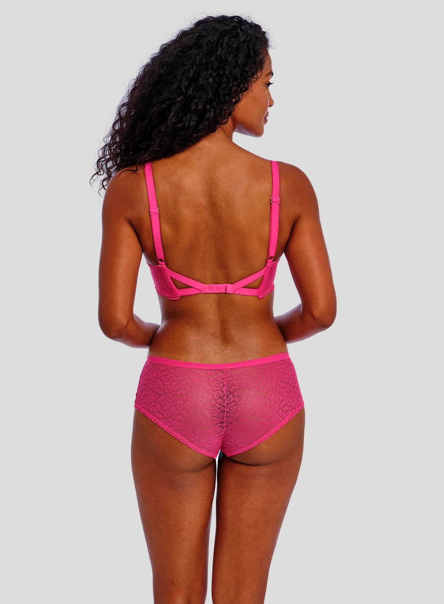 Freya: Freya Fancies Underwired Plunge Bra Hot Pink - Image 3
