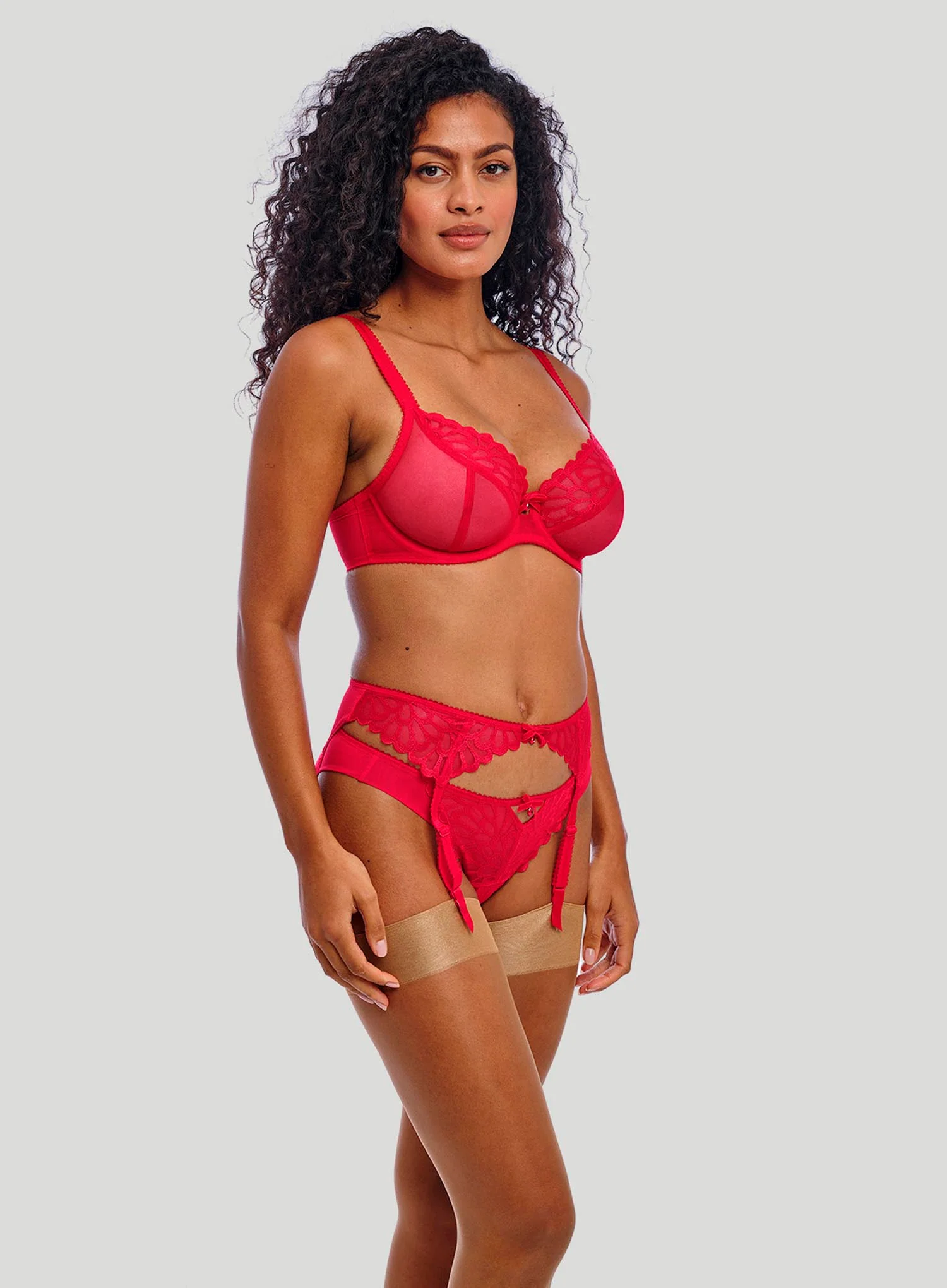 Freya: Loveland Suspender Bombshell Chilli Red - Image 2