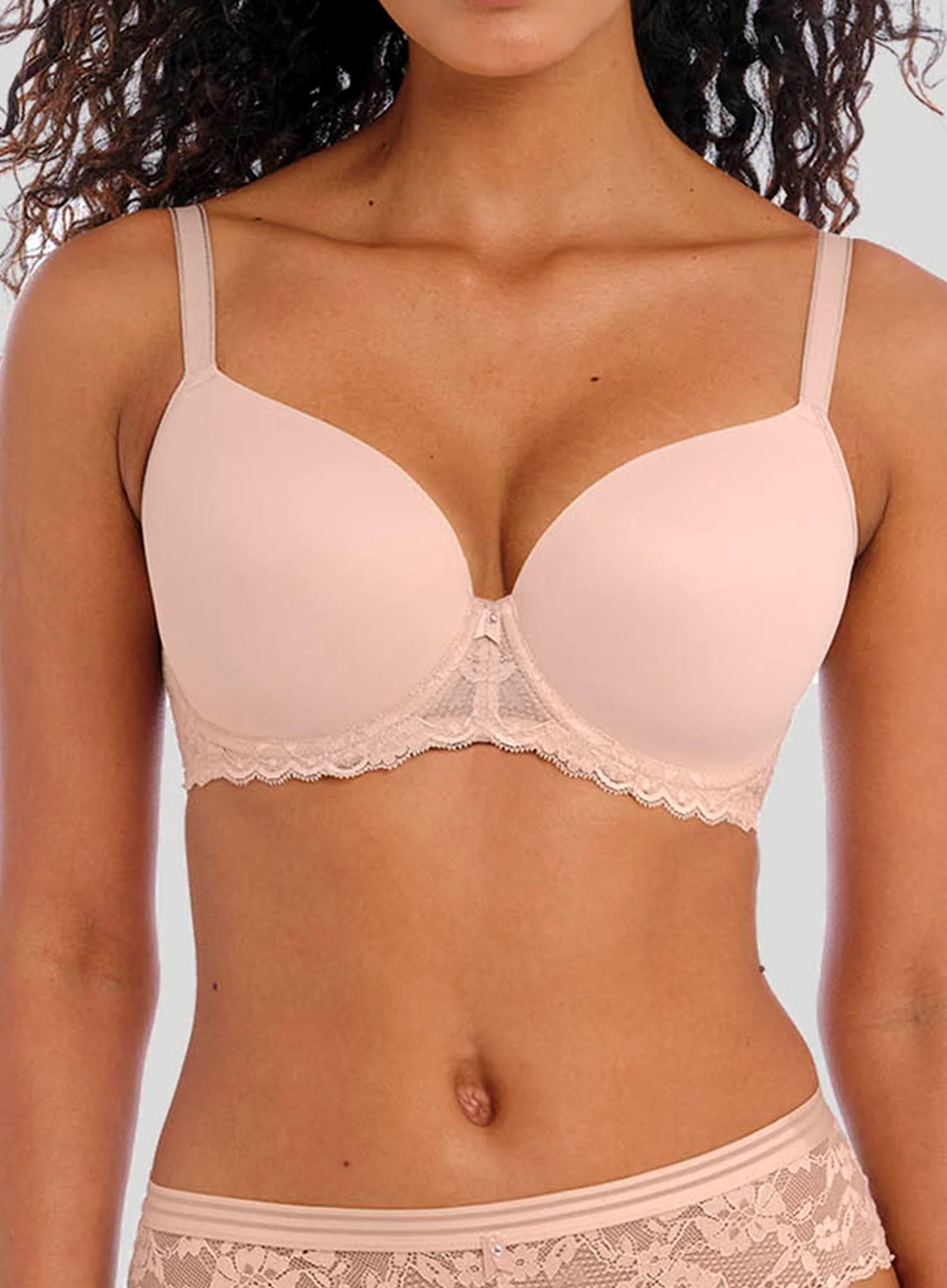 Freya: Offbeat Underwired Moulded Demi Tshirt Bra Natural Beige - Image 5